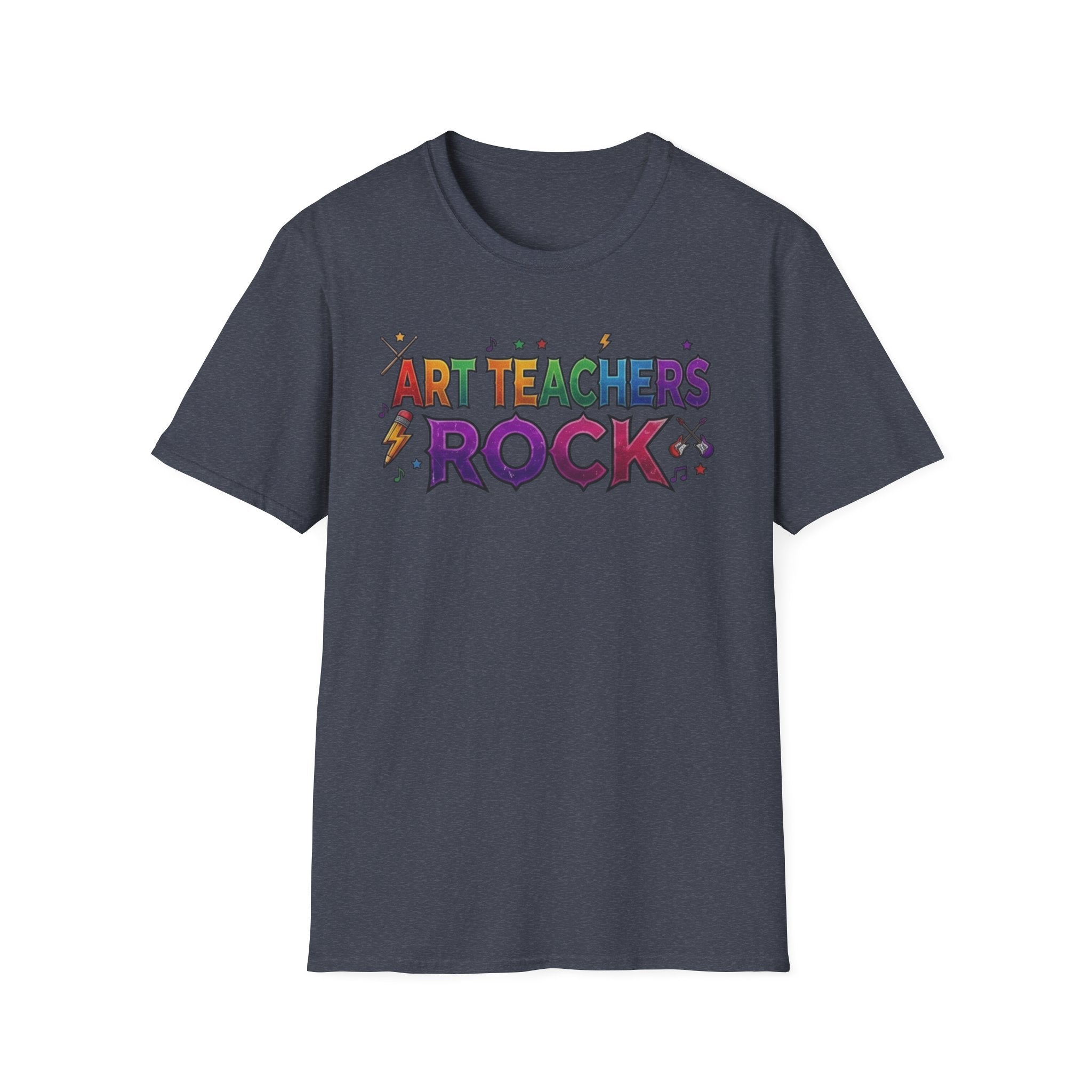Art Teachers Rock T-Shirt — Colorful Music & Art Teacher Gift