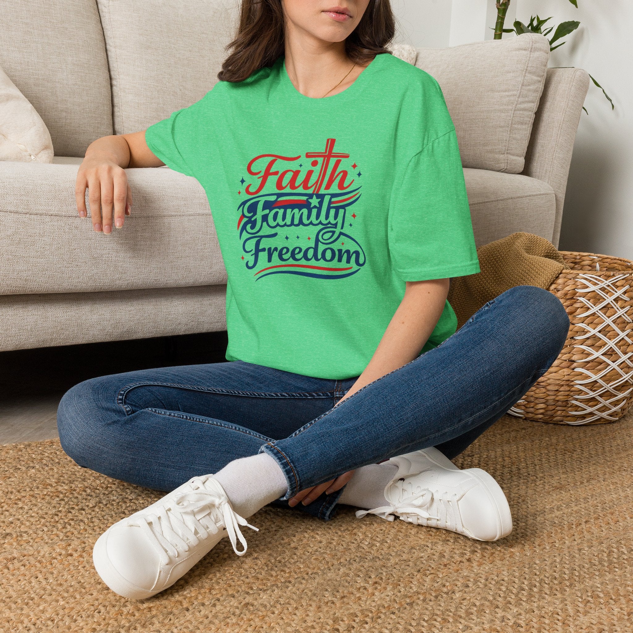 Faith Family Freedom T-Shirt — Patriotic Christian Tee