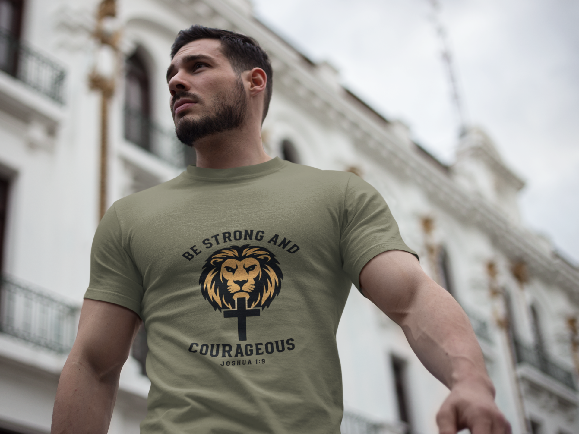 "Be Strong and Courageous" (Joshua 1:9) - Tee Shirt