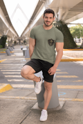 Golf Cross T-Shirt — Camo Cross with Clubs & Ball Christian Golf Shirt