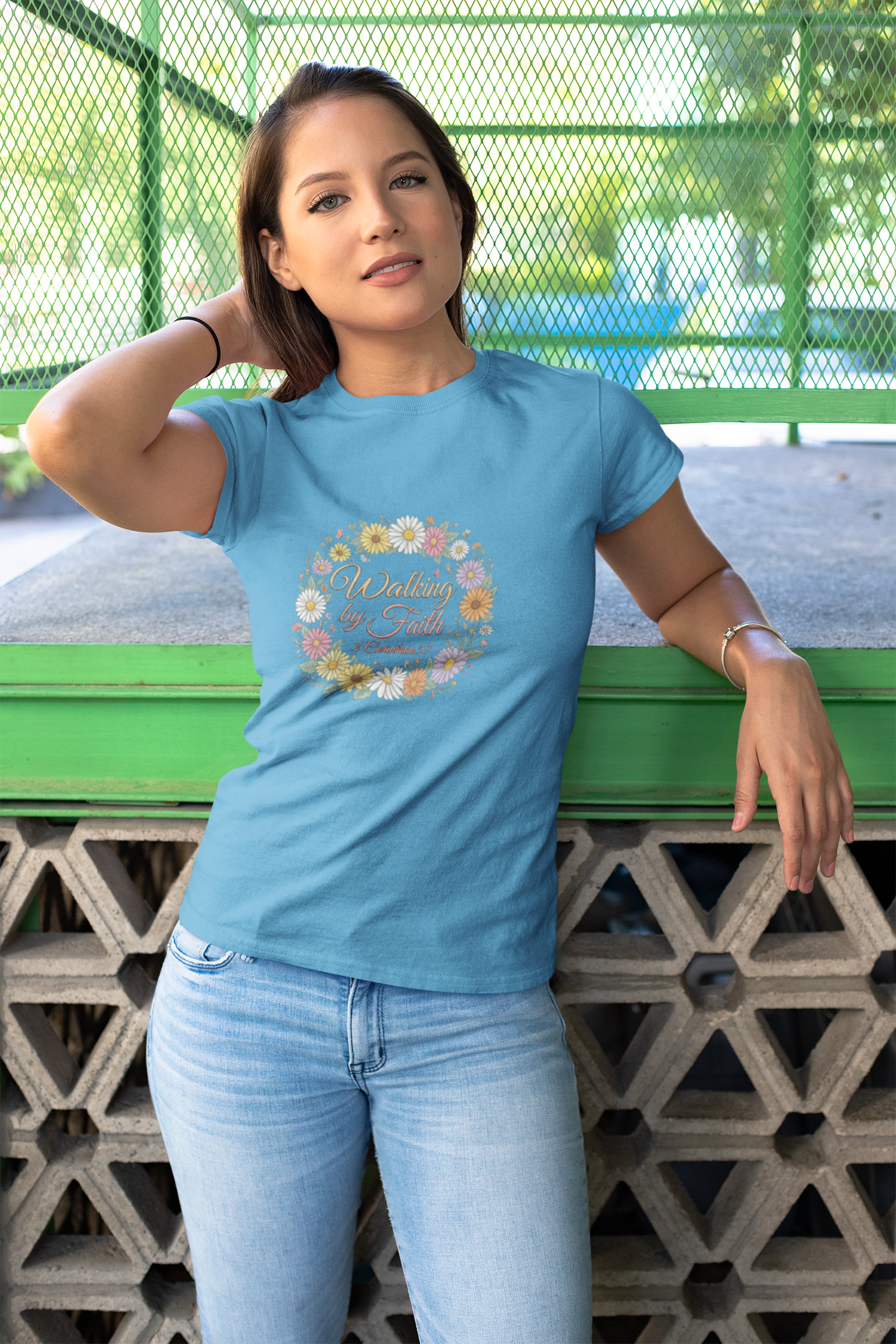 Walking by Faith Floral T-Shirt —