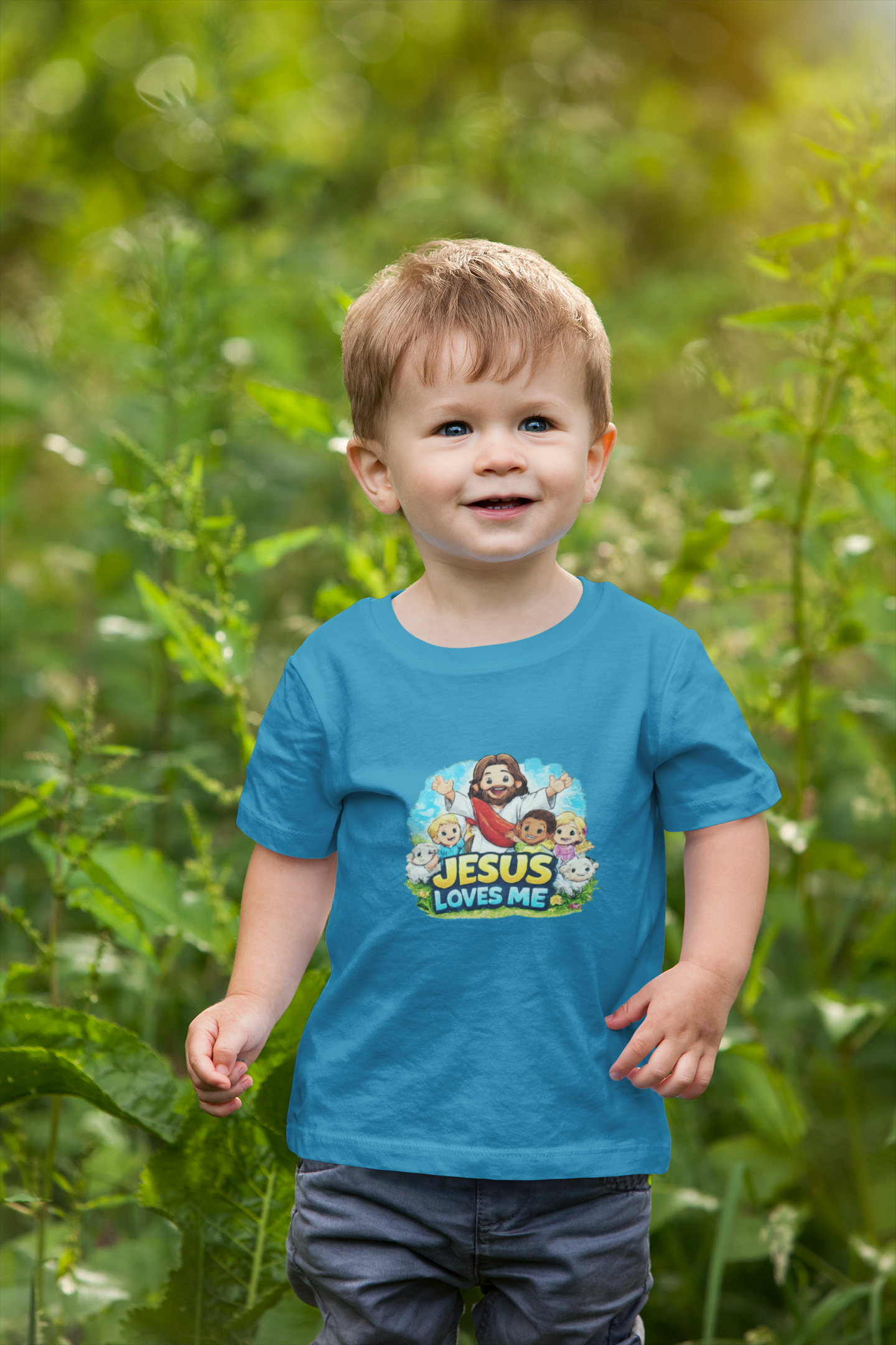 Toddler T-Shirt - "Jesus Loves Me" Cute Christian Kids Tee