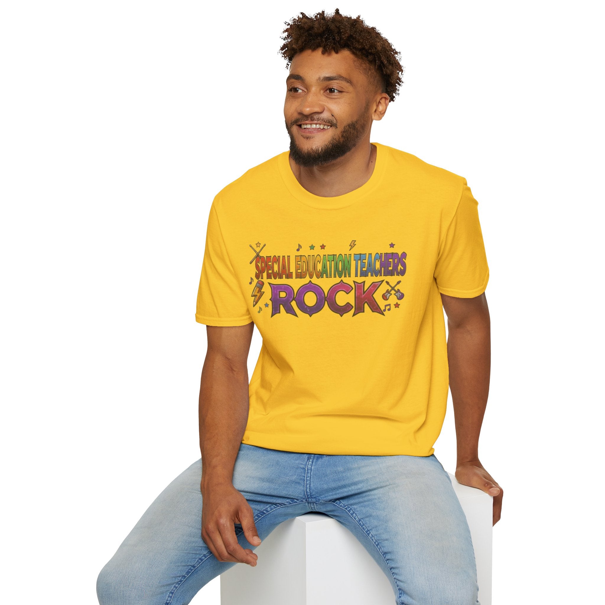 Special Education Teachers Rock T-Shirt — Colorful Teacher Appreciation Tee