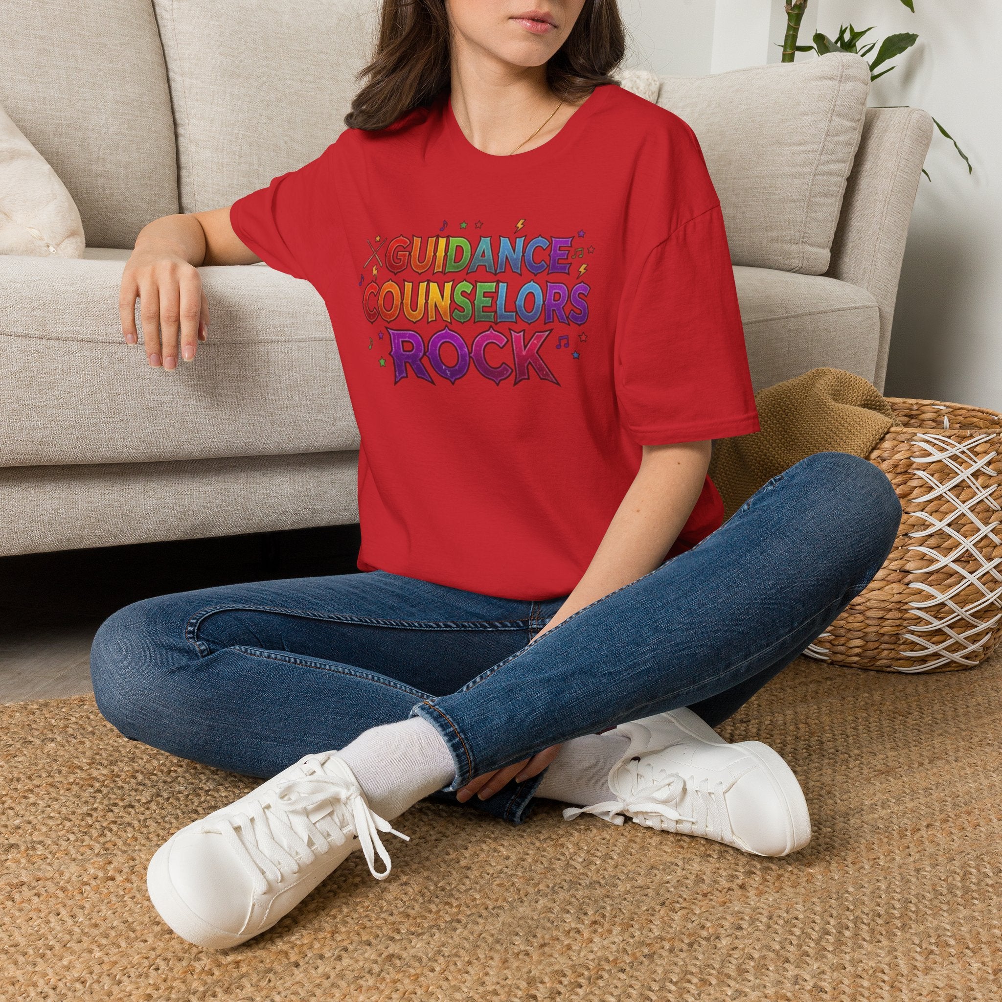 Guidance Counselors Rock T-Shirt — Colorful Retro School Counselor Appreciation Tee