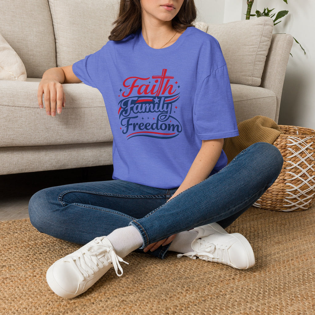 Faith Family Freedom T-Shirt — Patriotic Christian Tee