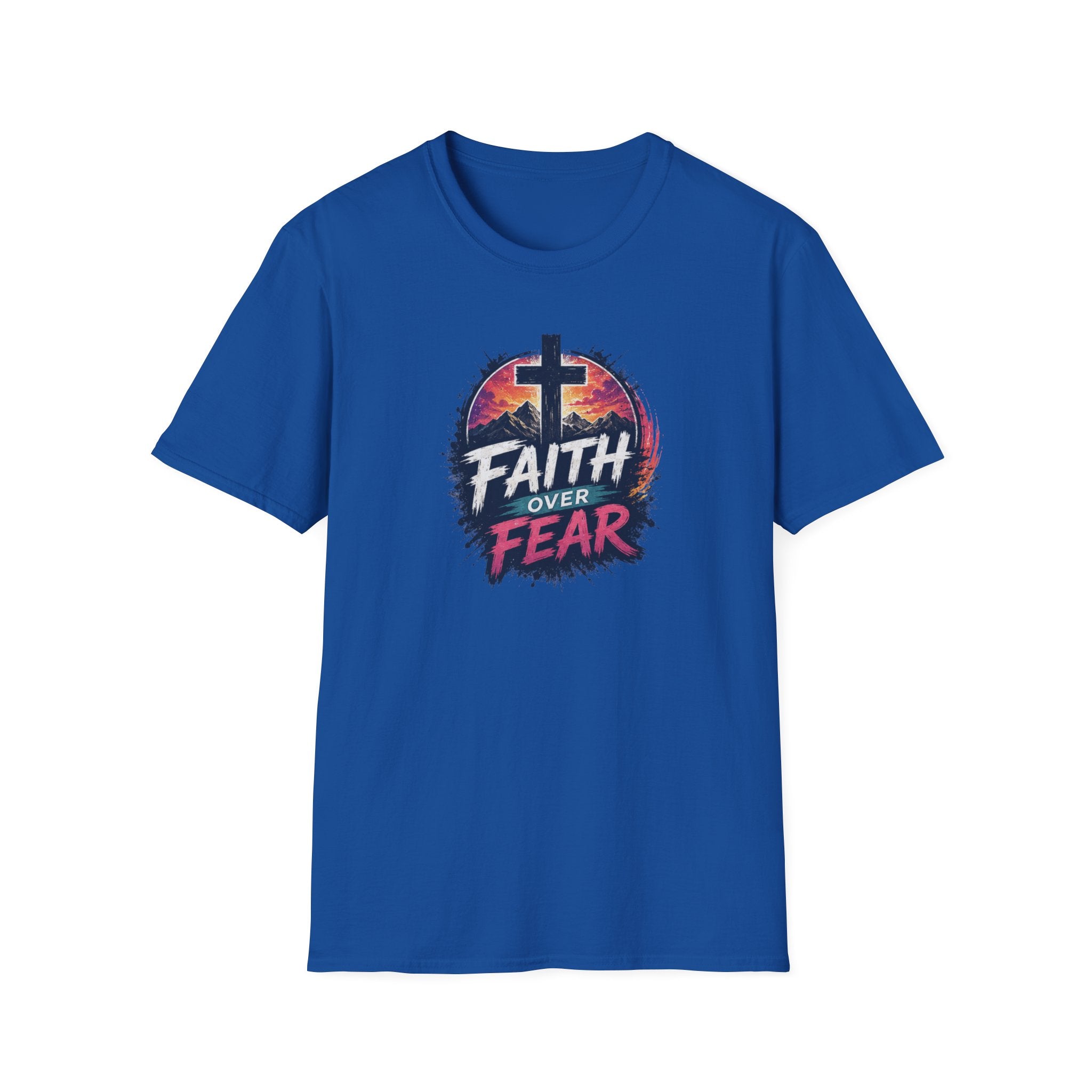 Faith Over Fear T‑Shirt — Christian Cross Inspirational Tee