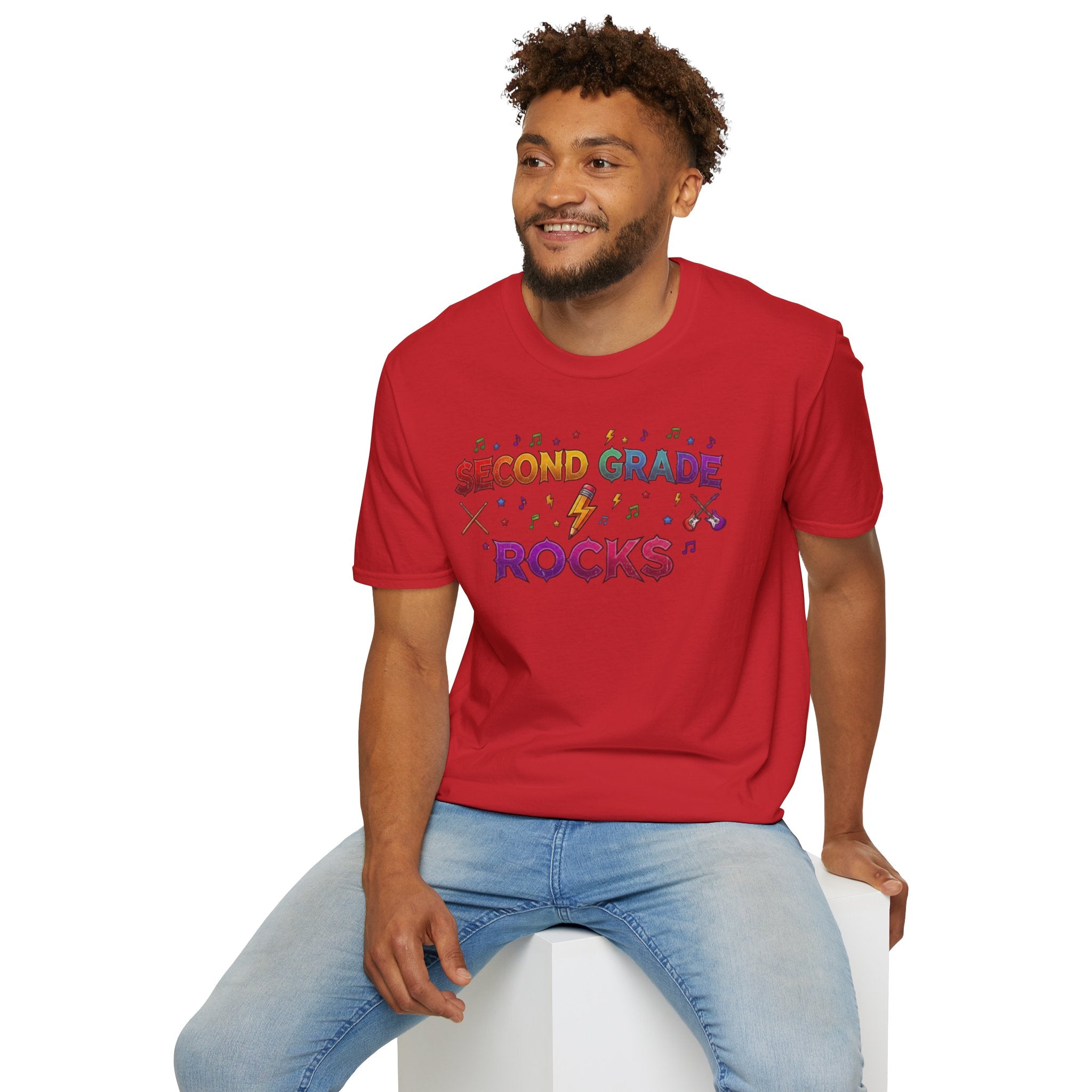Second Grade Rocks T-Shirt — Fun Teacher & Student School Spirit Tee