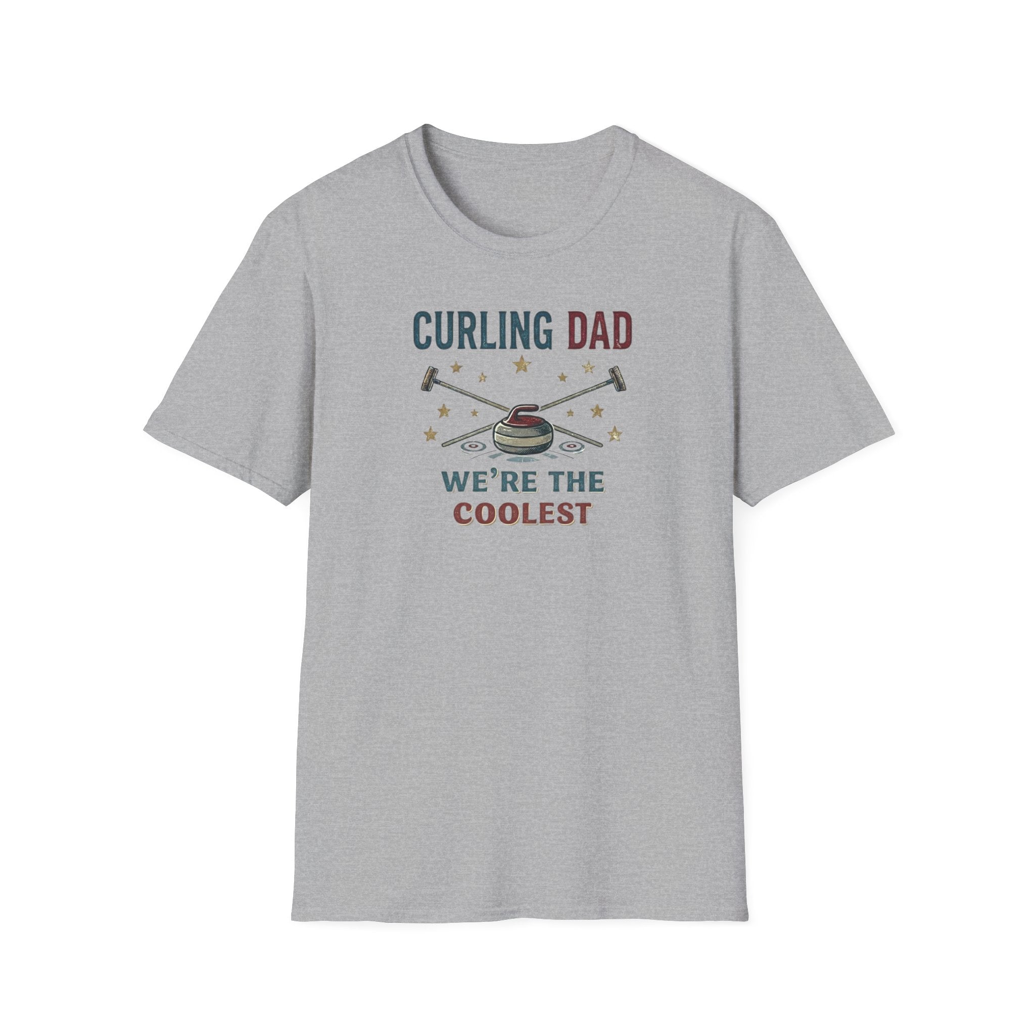 Curling Dad T-Shirt — "We're the Coolest" Retro Curling Family Tee