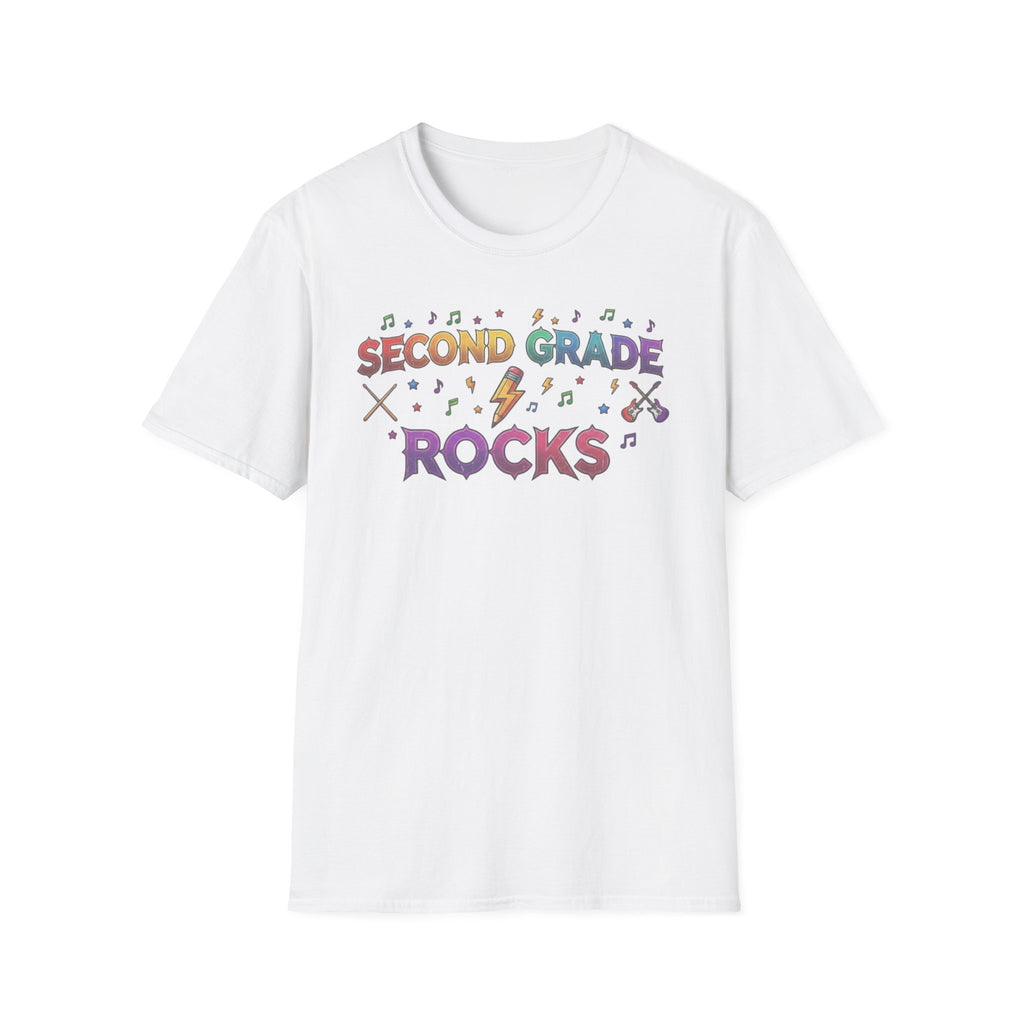 Second Grade Rocks T-Shirt — Fun Teacher & Student School Spirit Tee