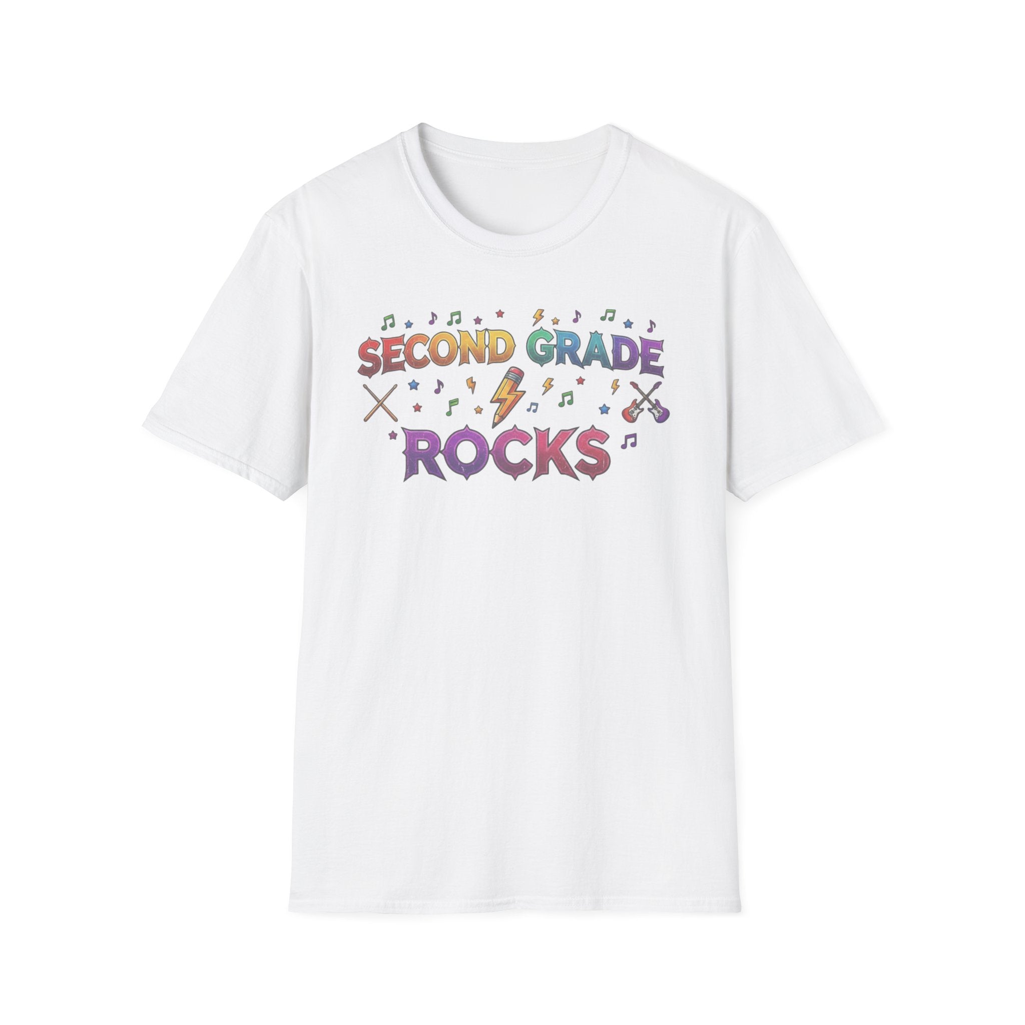 Second Grade Rocks T-Shirt — Fun Teacher & Student School Spirit Tee