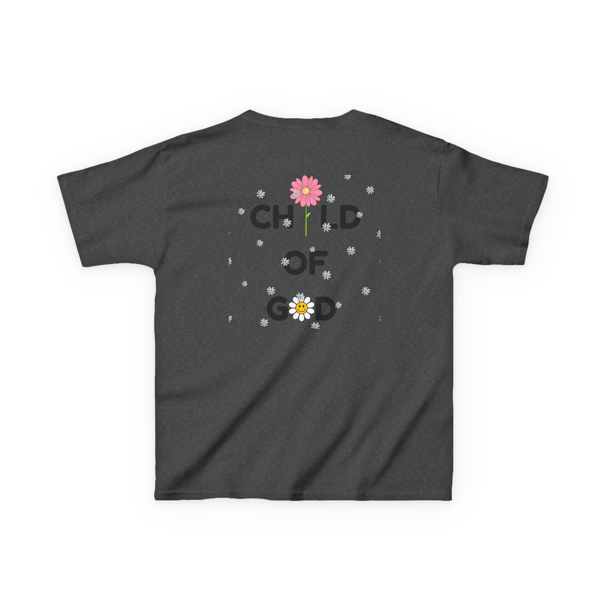 Child of God Kids Tee — Floral Daisy Christian T‑Shirt for Girls & Boys