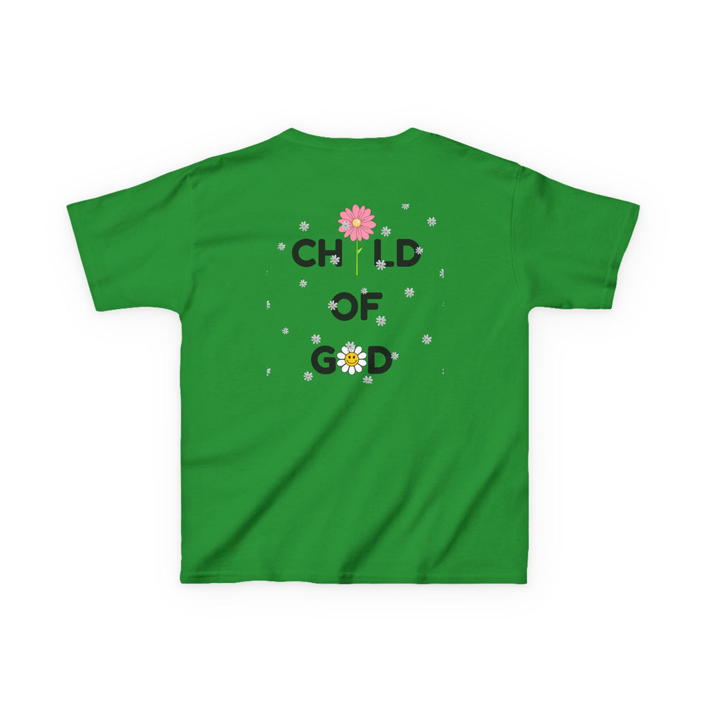 Child of God Kids Tee — Floral Daisy Christian T‑Shirt for Girls & Boys