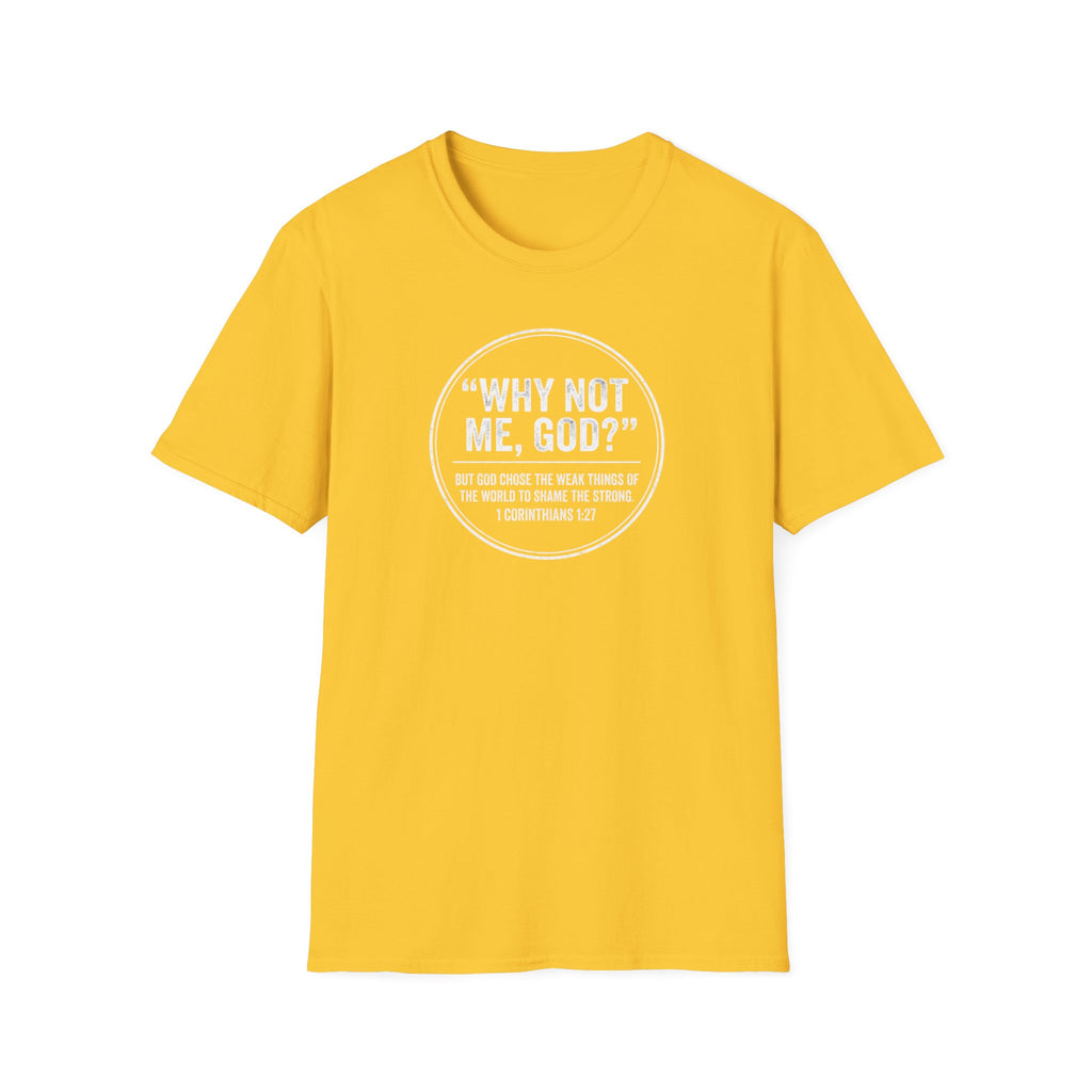 "Why Not Me, God?"  Tee
