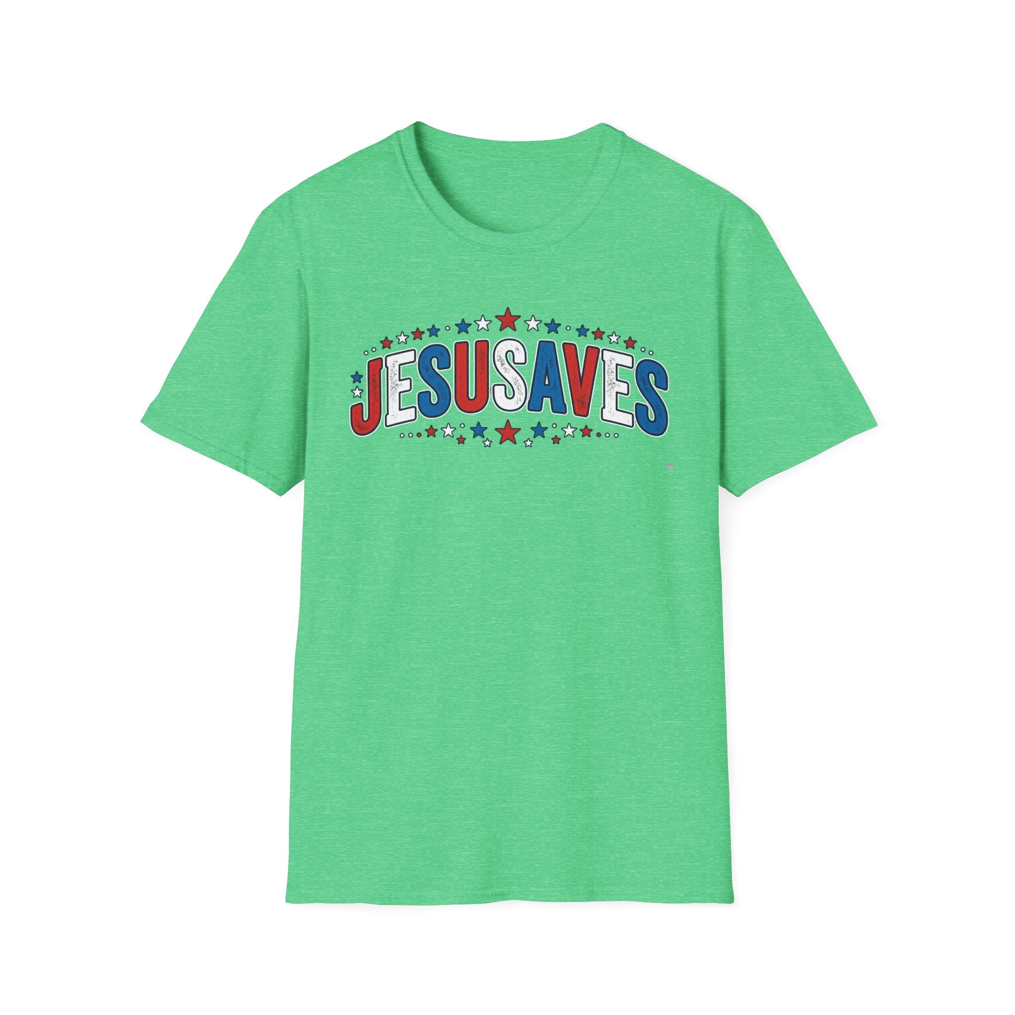 Jesus Saves T-Shirt — Patriotic Christian Faith Tee