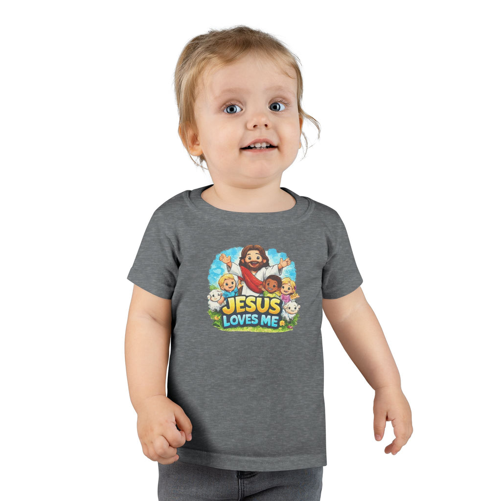 Toddler T-Shirt - "Jesus Loves Me" Cute Christian Kids Tee