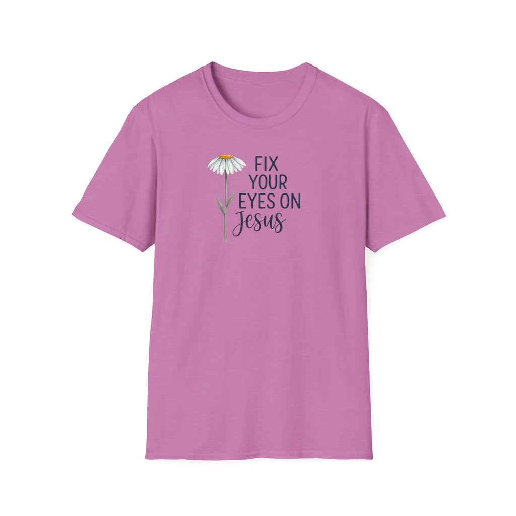 “Fix Your Eyes on Jesus” Daisy Christian Tee