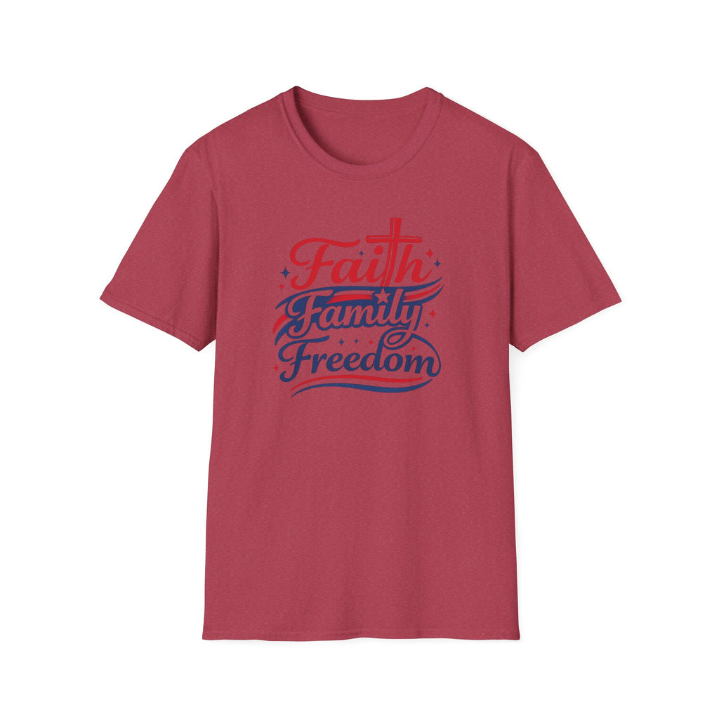 Faith Family Freedom T-Shirt — Patriotic Christian Tee