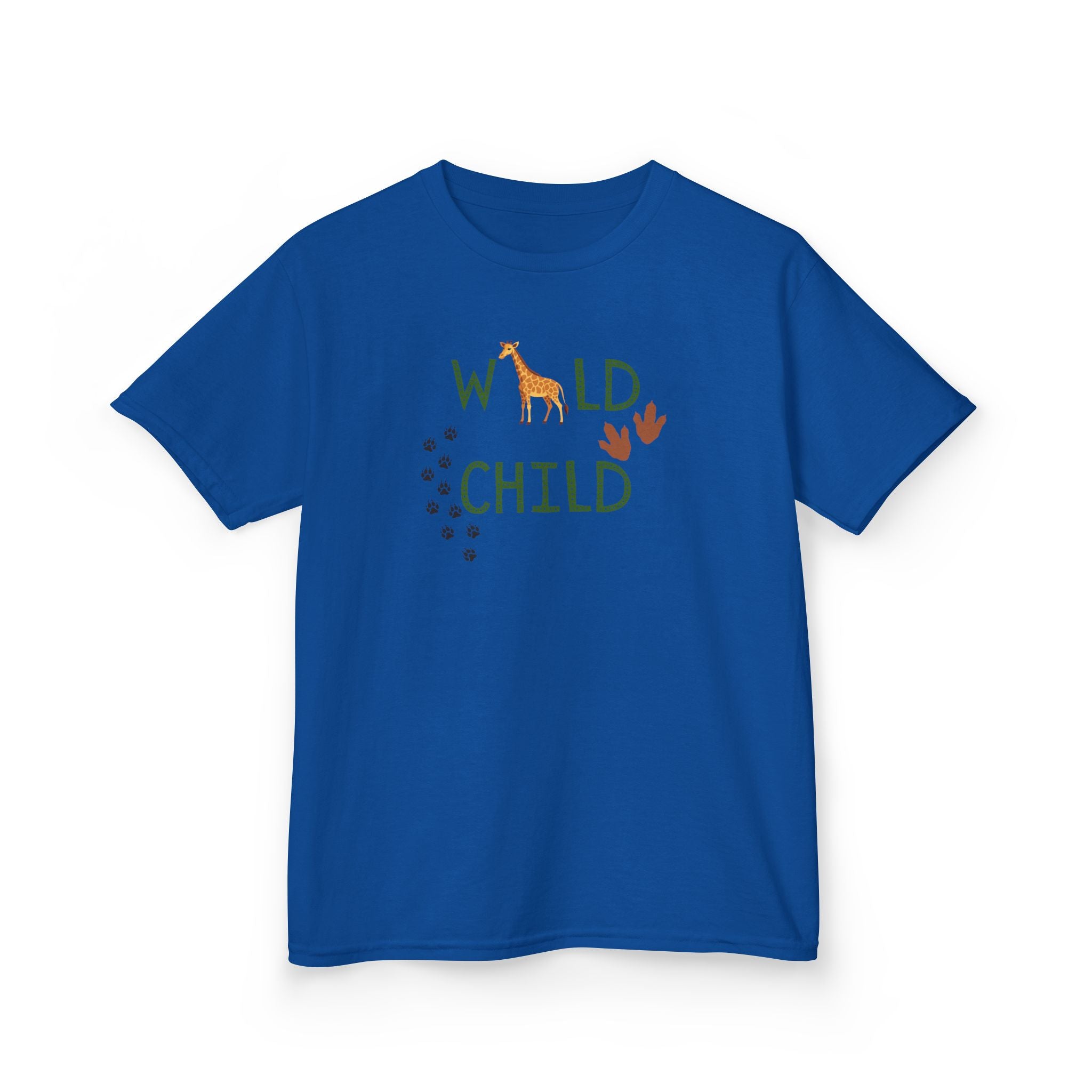 Kids Tee - "Wild Child" Safari Giraffe Graphic