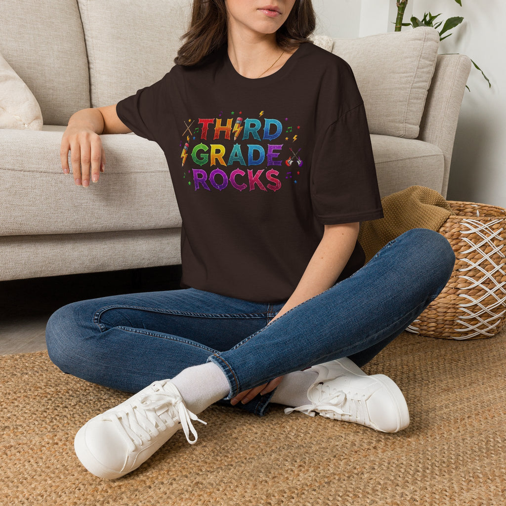 Third Grade Rocks T-Shirt — Colorful School Teacher & Student Tee