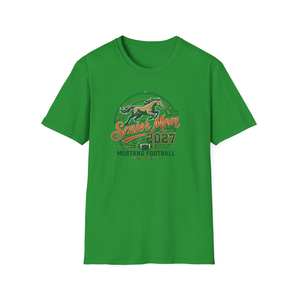 Senior Mom 2027 Mustang Football T-Shirt