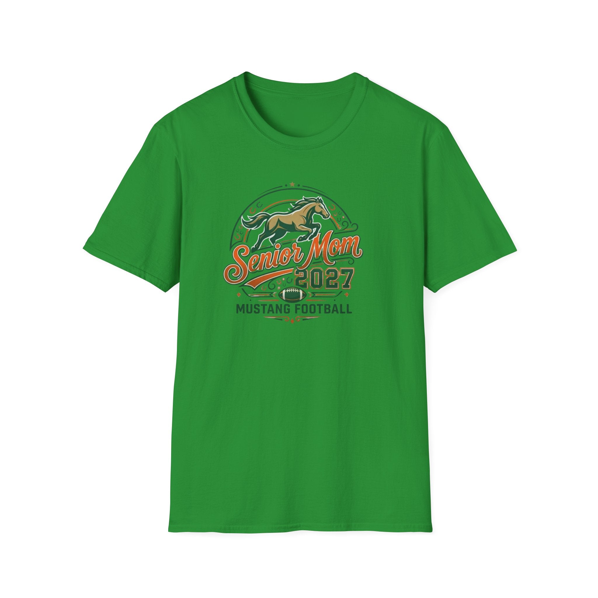 Senior Mom 2027 Mustang Football T-Shirt