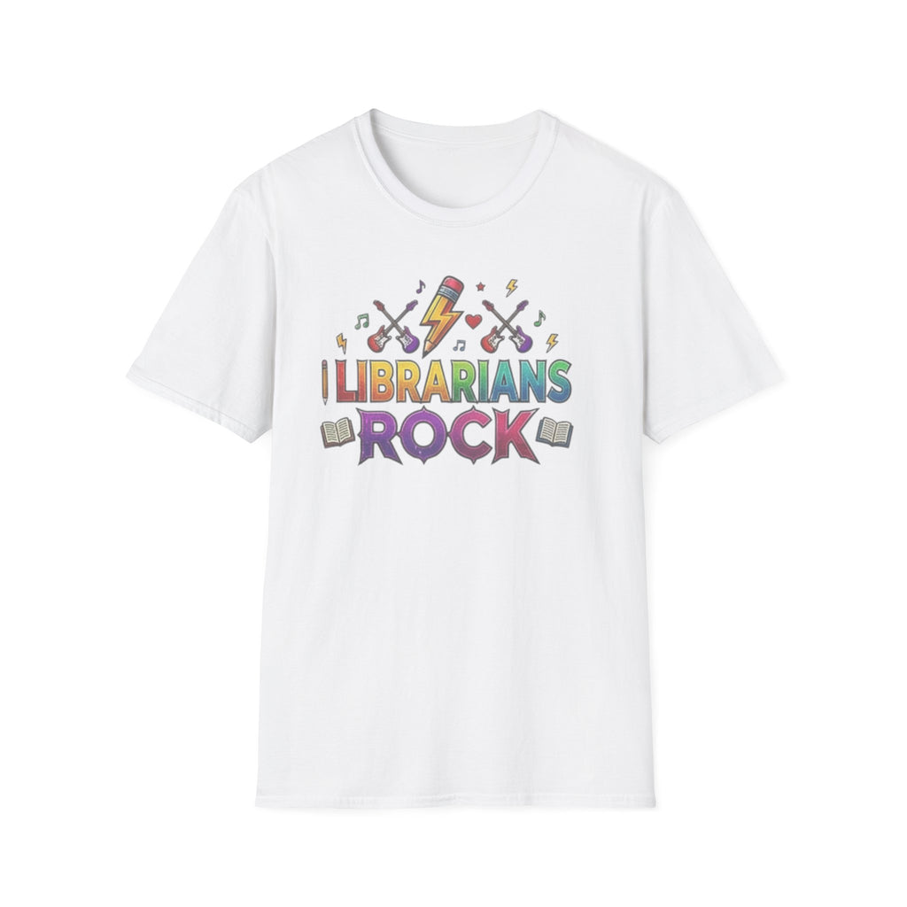 Librarians Rock T-Shirt — Colorful Music & Books Design