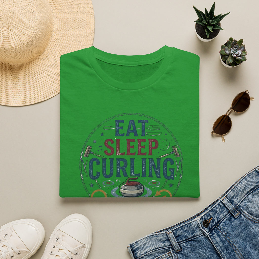 Eat Sleep Curling T-Shirt — Funny Curling Shirt for Players & Fans