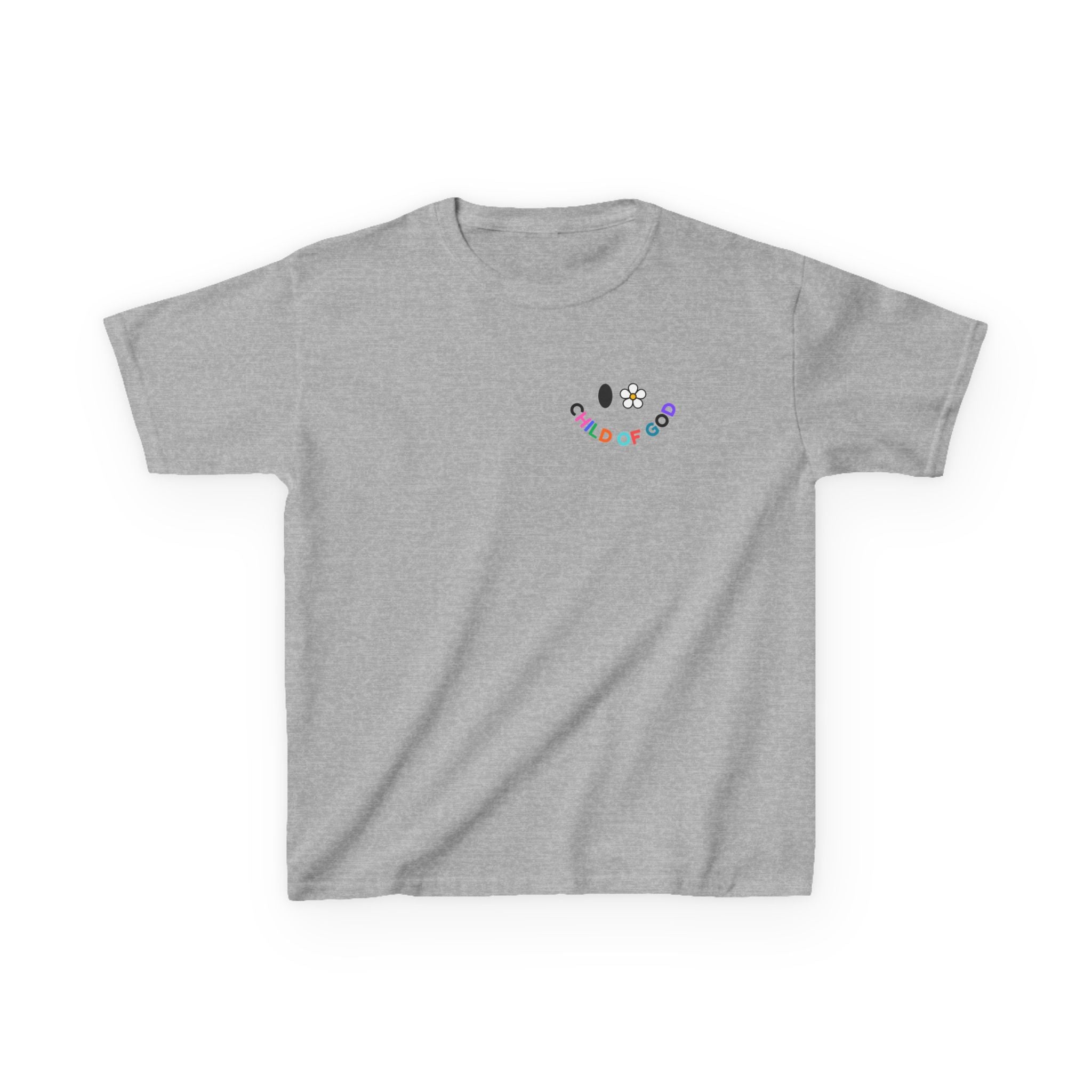 Child of God Kids Tee — Floral Daisy Christian T‑Shirt for Girls & Boys