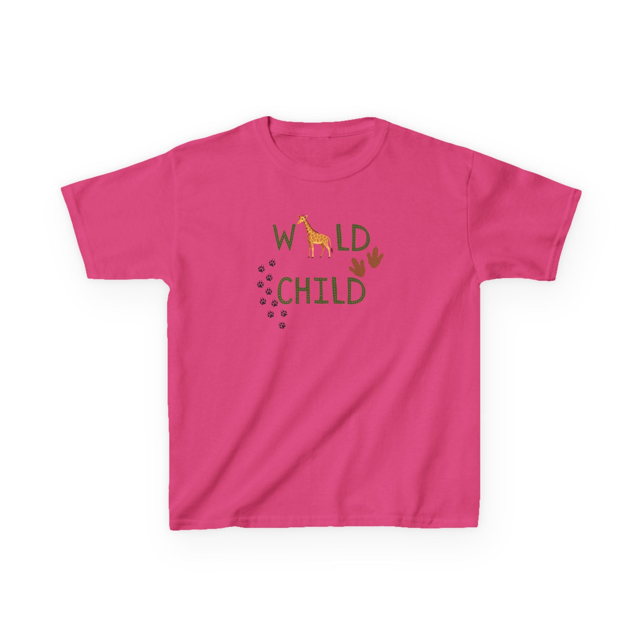 Kids Tee - "Wild Child" Safari Giraffe Graphic