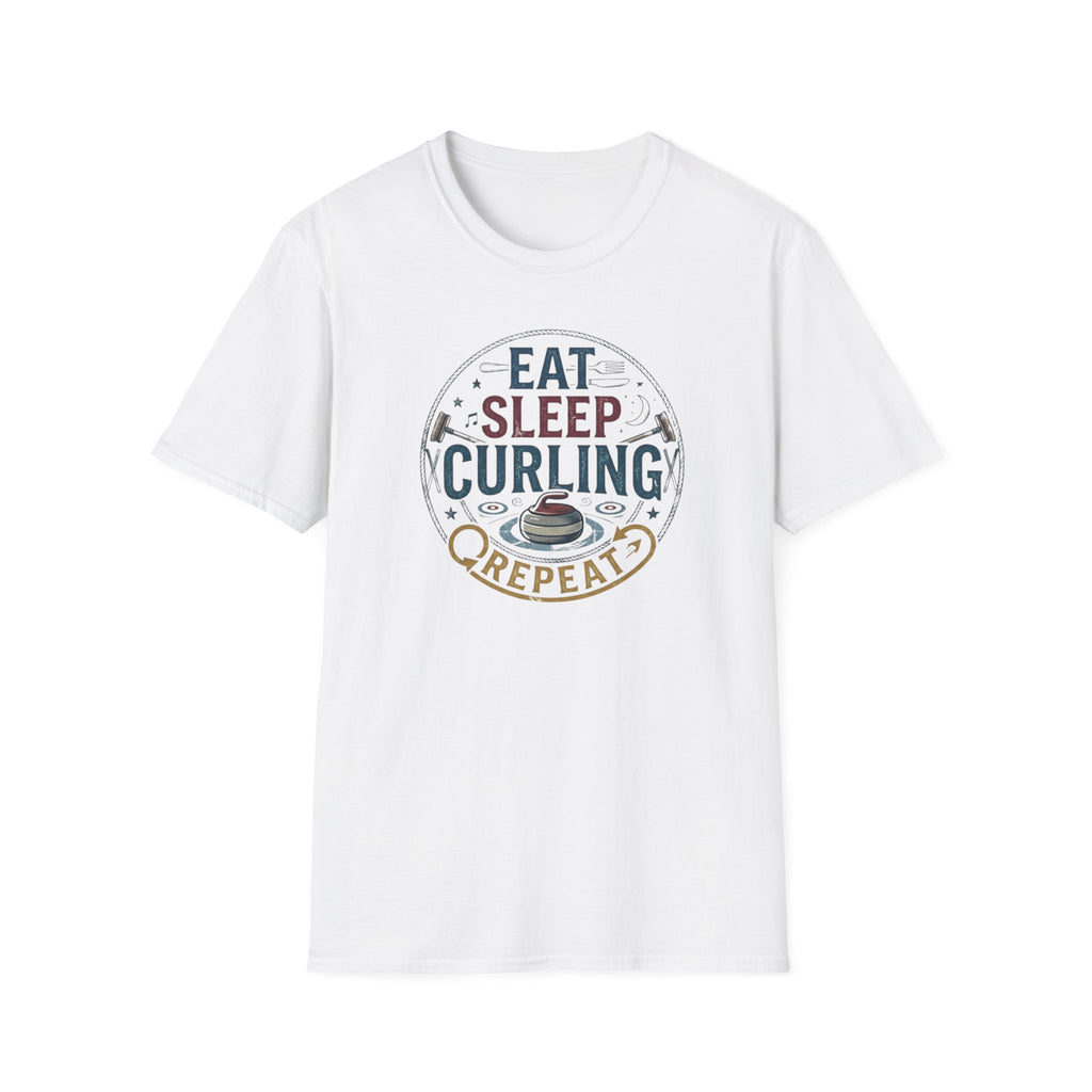 Eat Sleep Curling T-Shirt — Funny Curling Shirt for Players & Fans