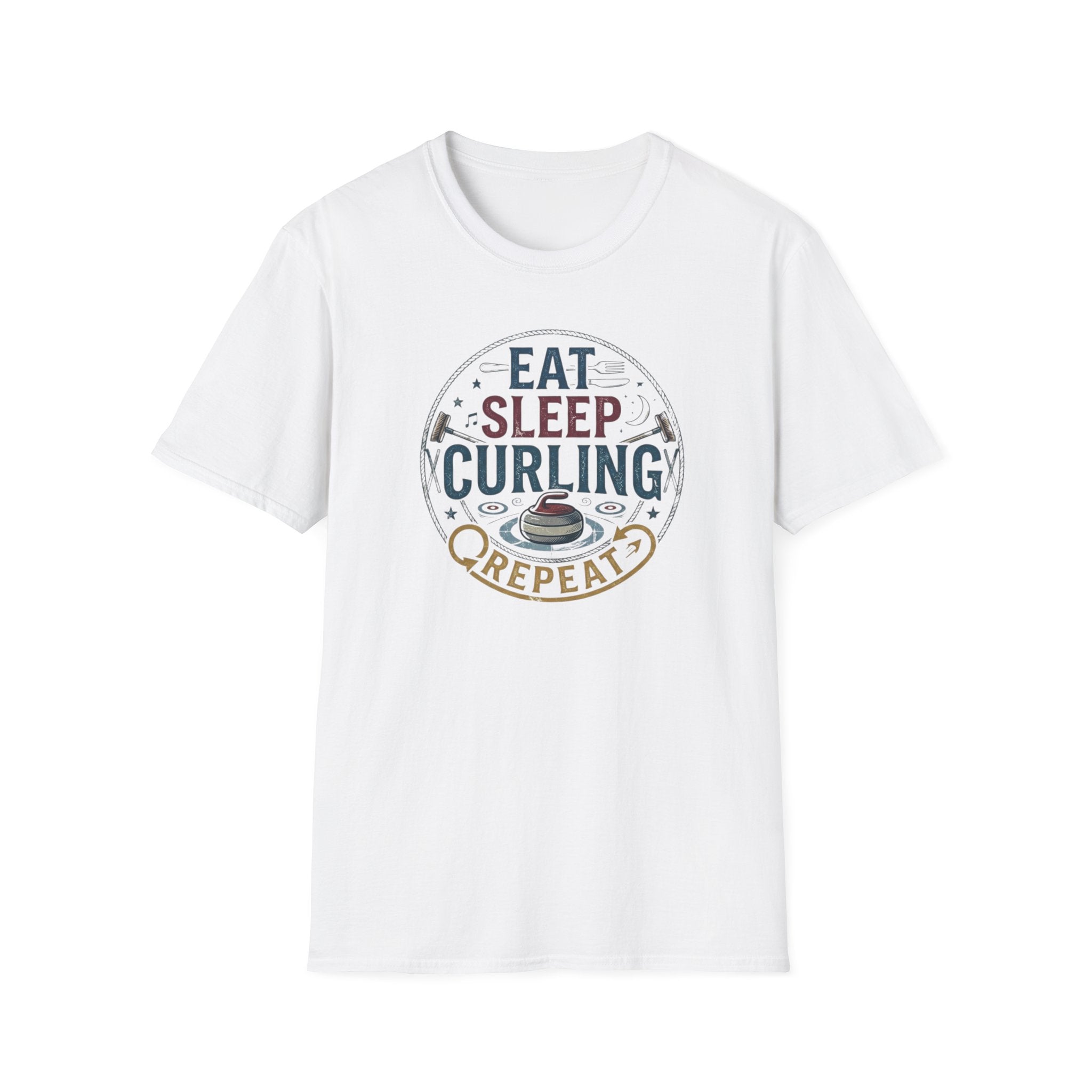 Eat Sleep Curling T-Shirt — Funny Curling Shirt for Players & Fans