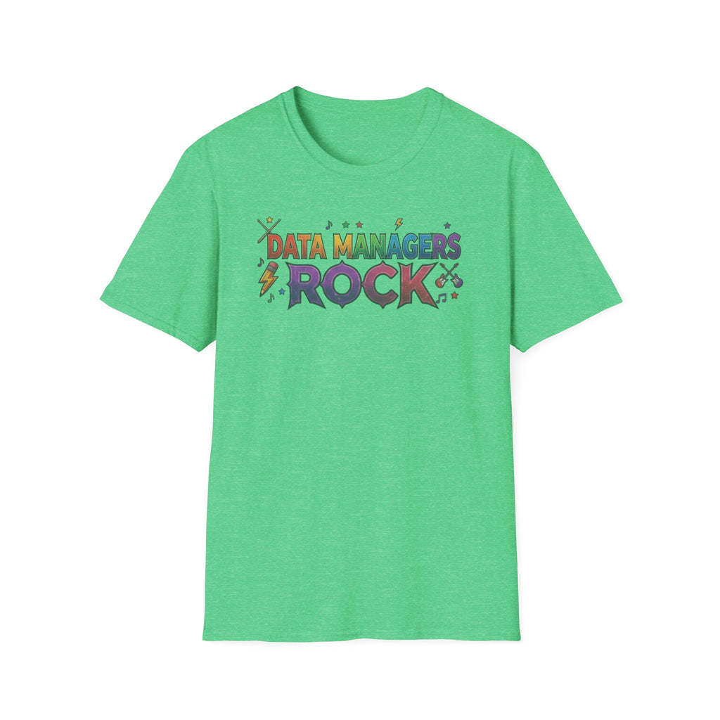 Data Managers Rock T-Shirt — Retro Rock Band Style Shirt for Data Professionals