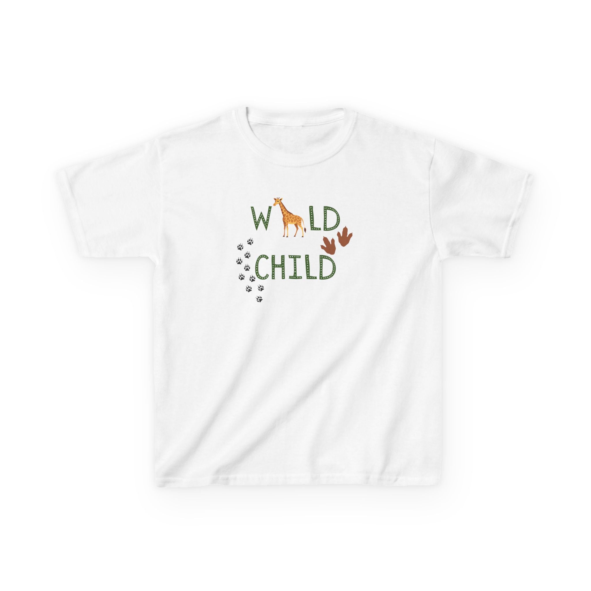 Kids Tee - "Wild Child" Safari Giraffe Graphic