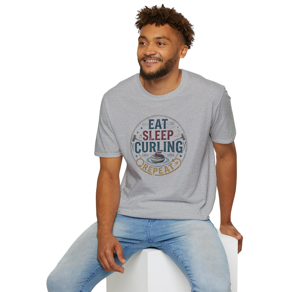 Eat Sleep Curling T-Shirt — Funny Curling Shirt for Players & Fans