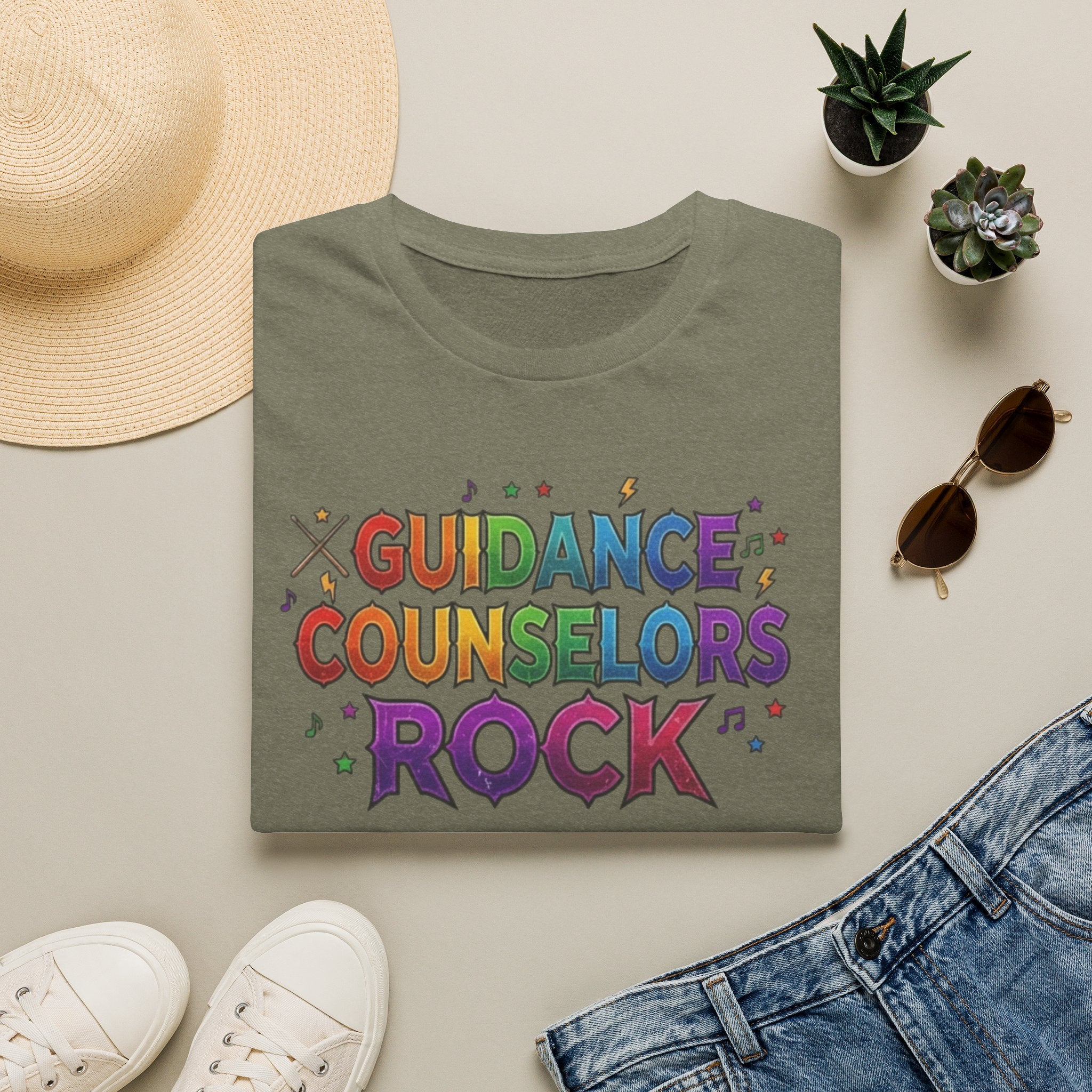 Guidance Counselors Rock T-Shirt — Colorful Retro School Counselor Appreciation Tee