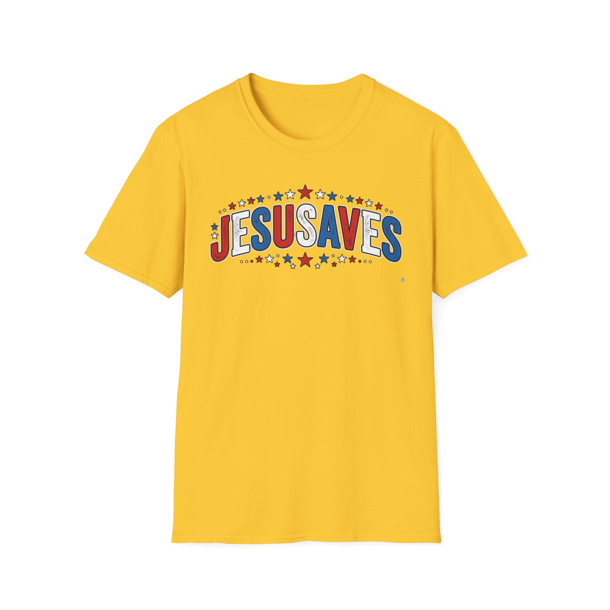 Jesus Saves T-Shirt — Patriotic Christian Faith Tee