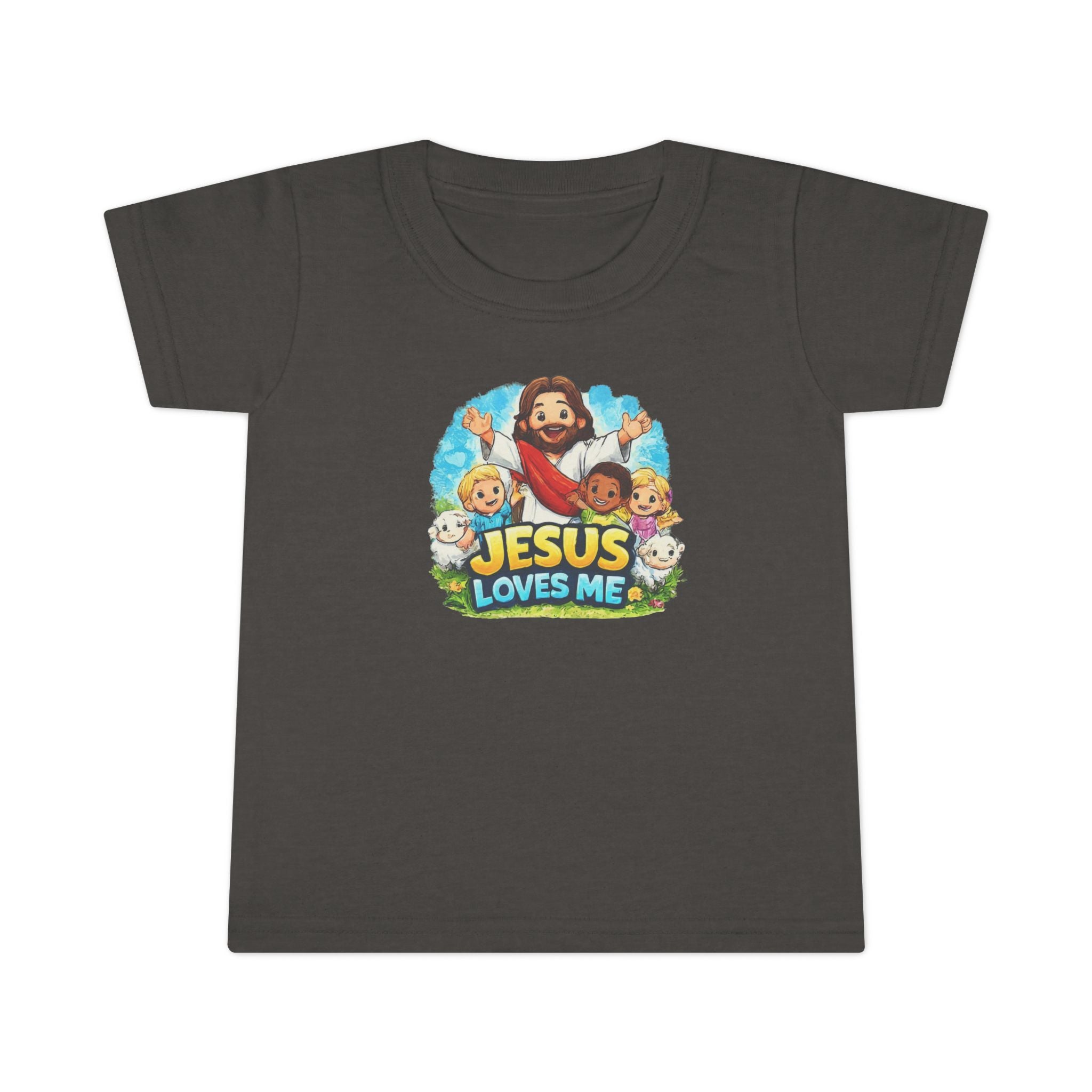 Toddler T-Shirt - "Jesus Loves Me" Cute Christian Kids Tee