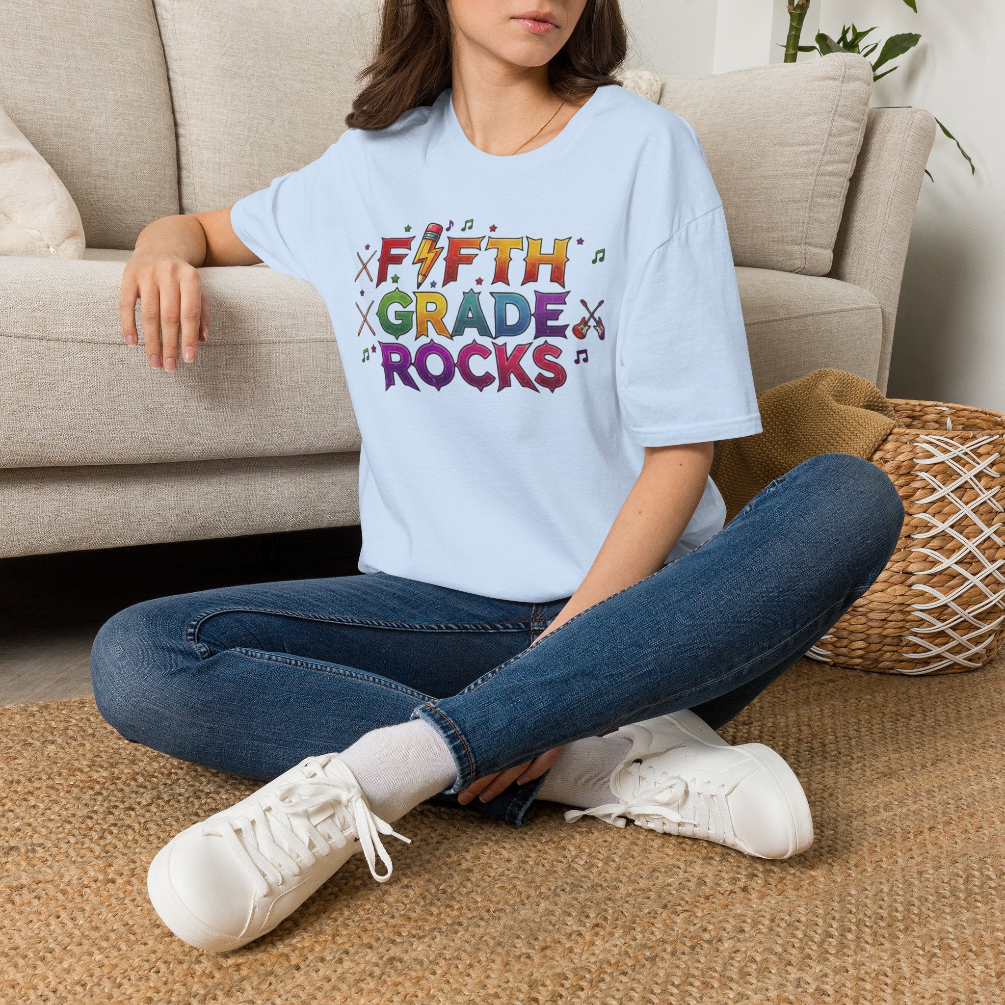 Fifth Grade Rocks T-Shirt — Colorful Back-to-School Teacher & Student Tee