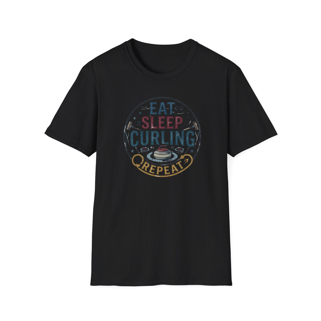 Eat Sleep Curling T-Shirt — Funny Curling Shirt for Players & Fans