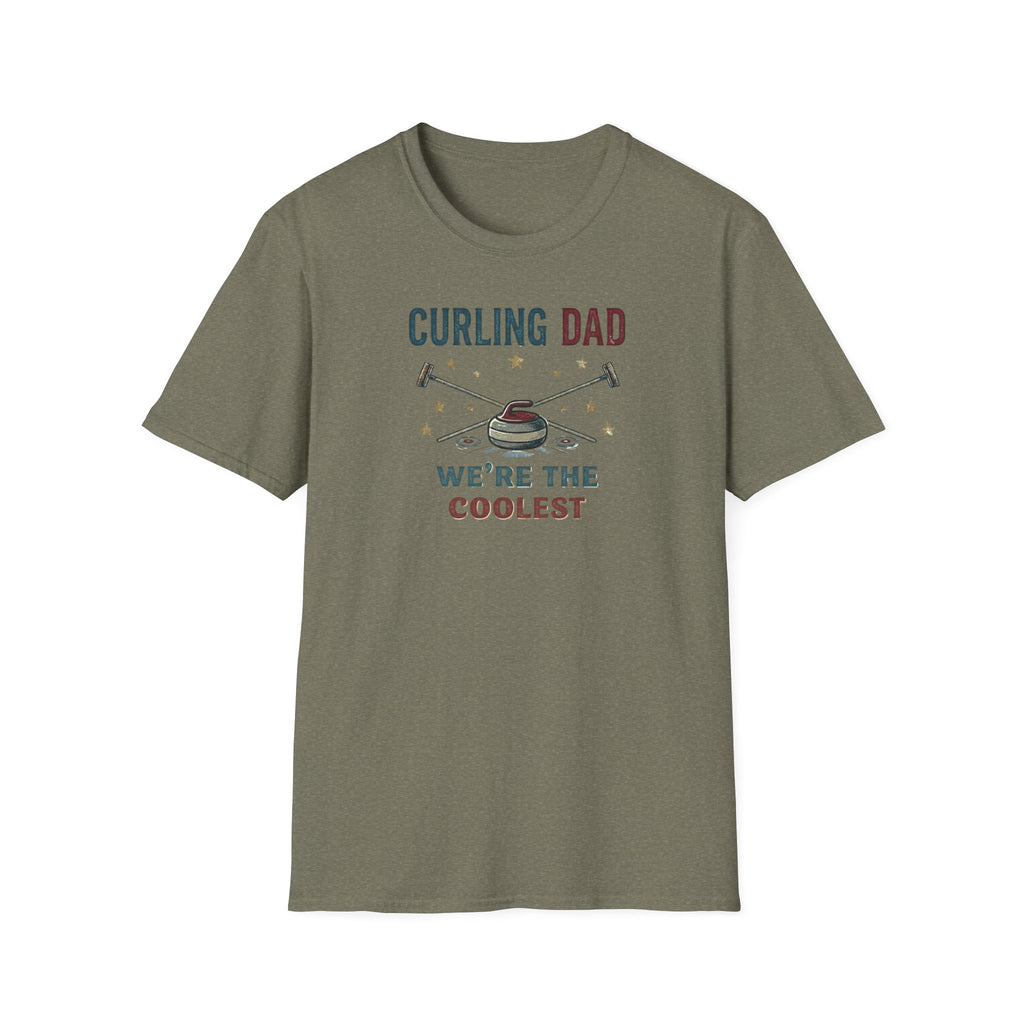 Curling Dad T-Shirt — "We're the Coolest" Retro Curling Family Tee