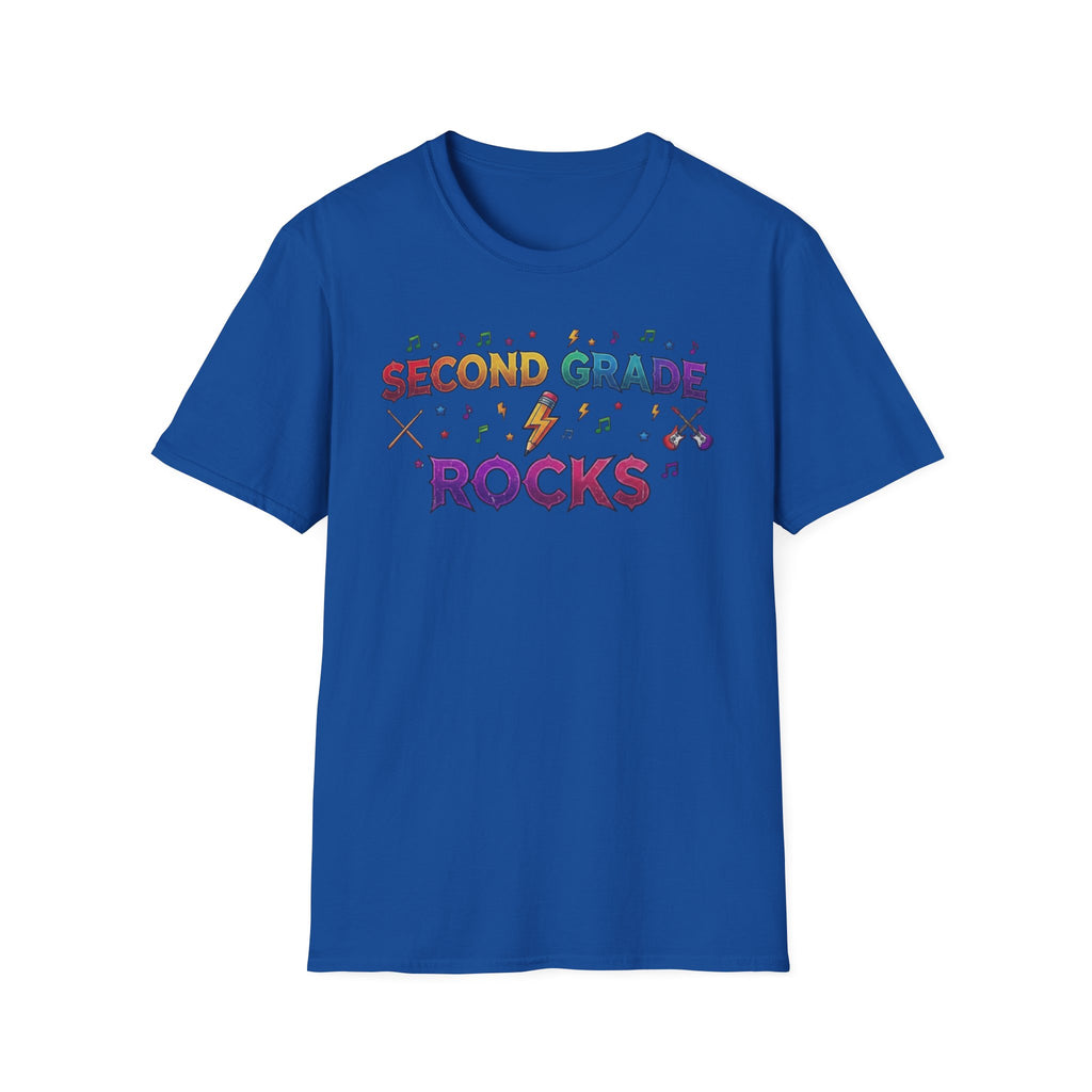 Second Grade Rocks T-Shirt — Fun Teacher & Student School Spirit Tee