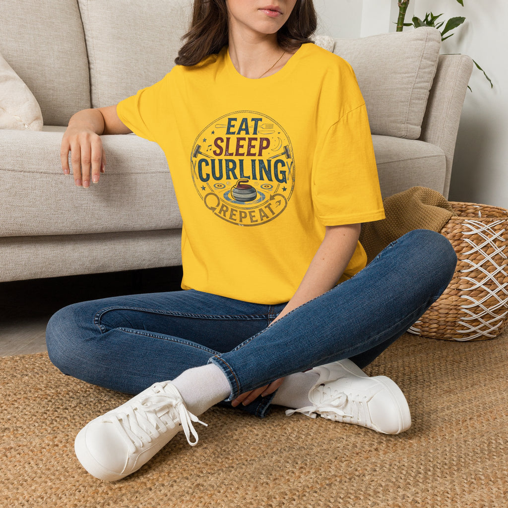 Eat Sleep Curling T-Shirt — Funny Curling Shirt for Players & Fans