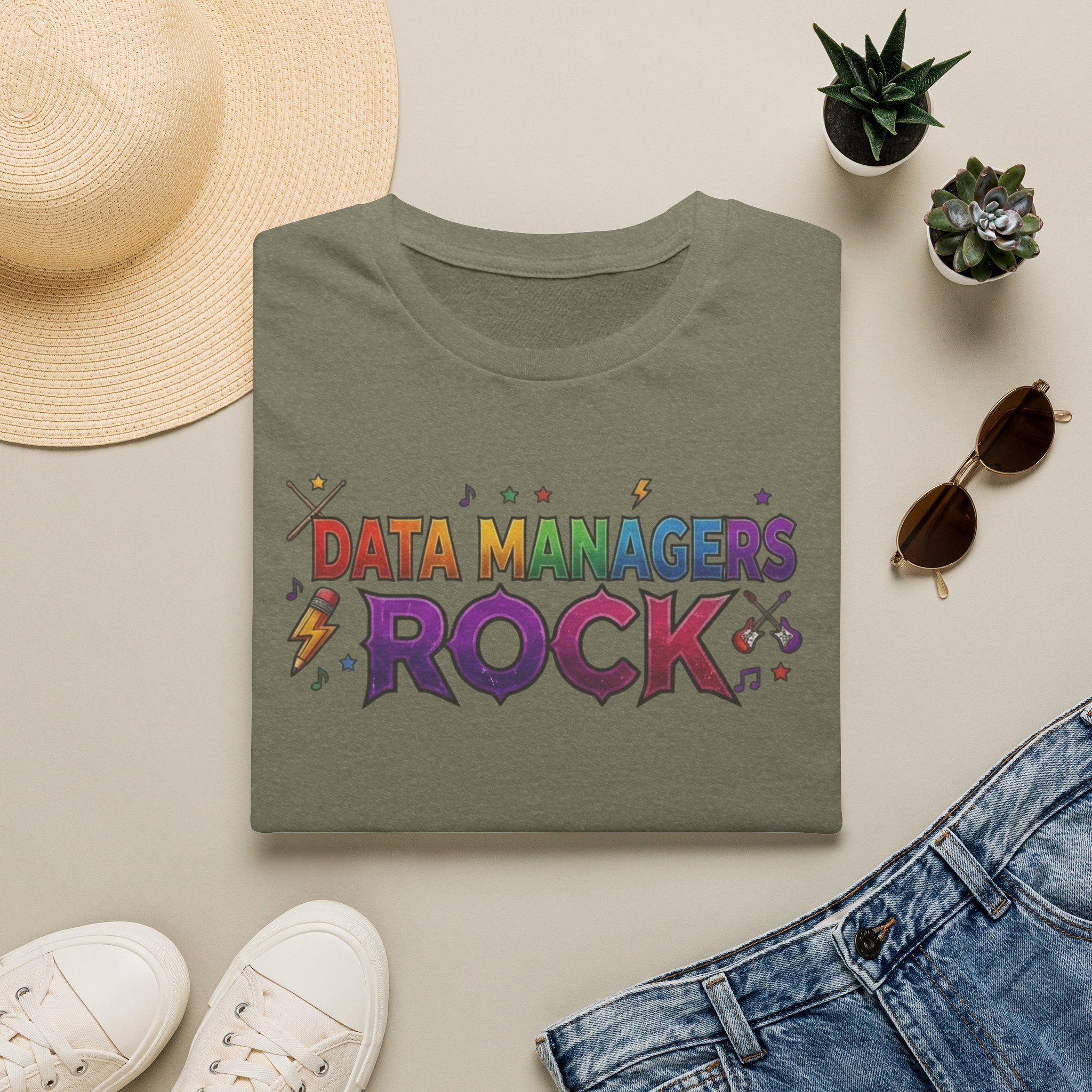 Data Managers Rock T-Shirt — Retro Rock Band Style Shirt for Data Professionals