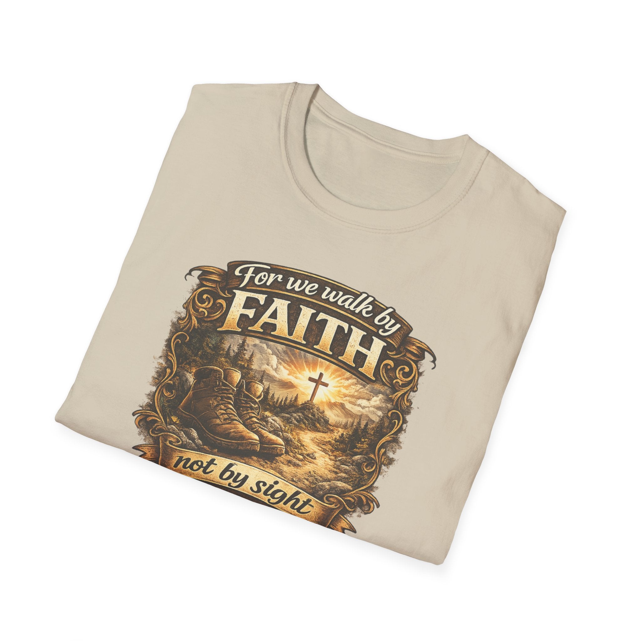 For We Walk By Faith Not By Sight Christian Tee