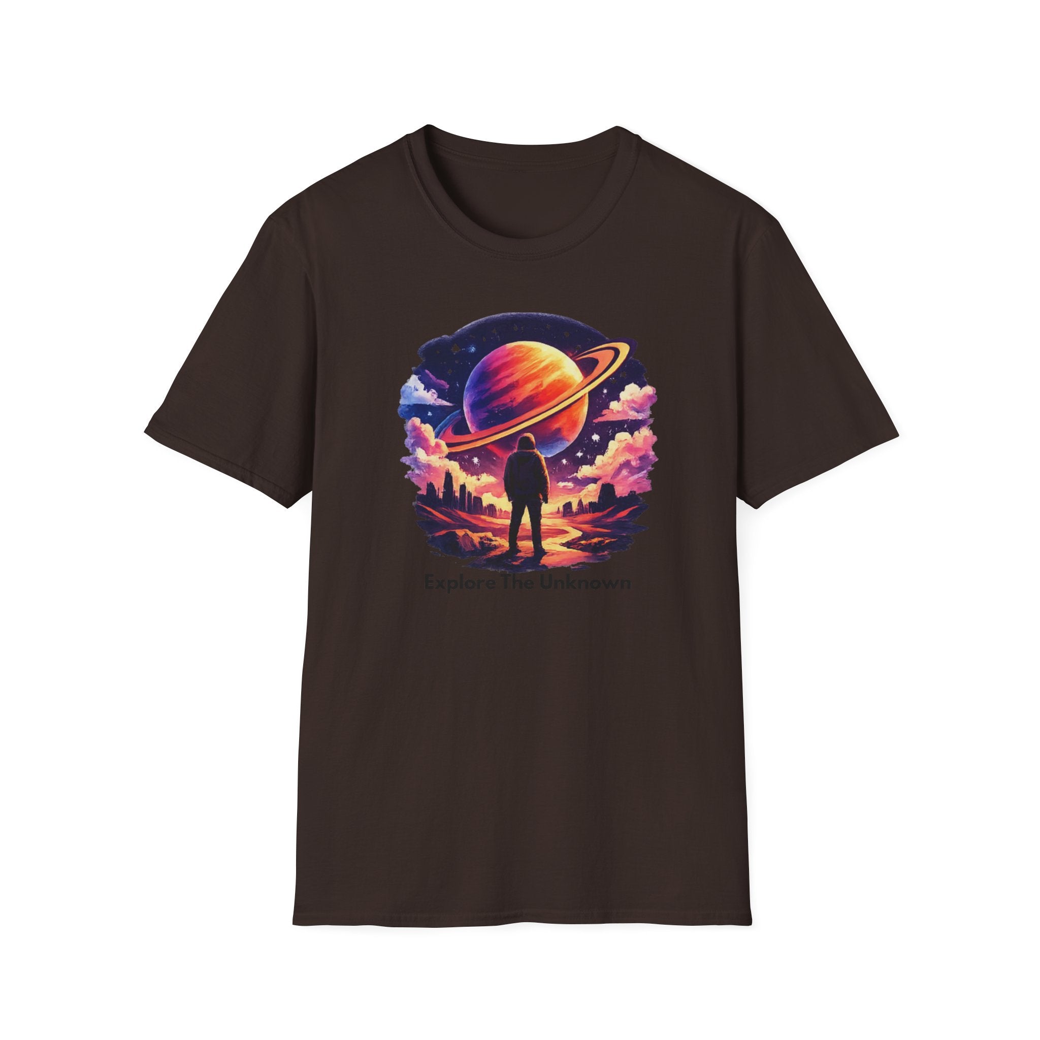 Explore The Unknown T‑Shirt — Cosmic Planet Graphic Tee
