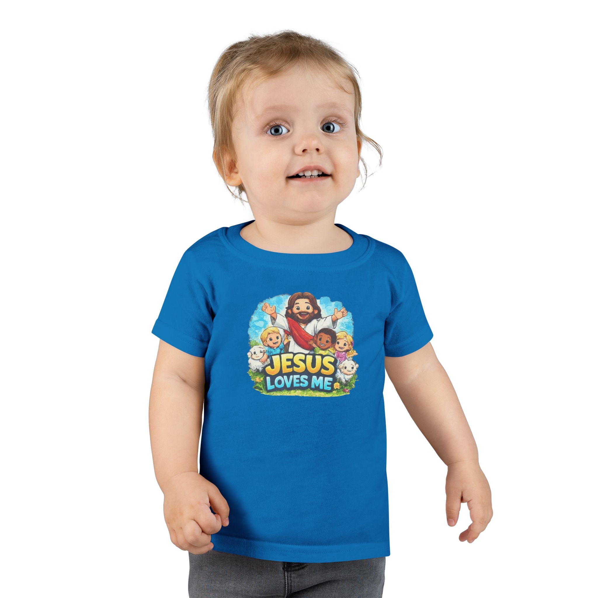 Toddler T-Shirt - "Jesus Loves Me" Cute Christian Kids Tee