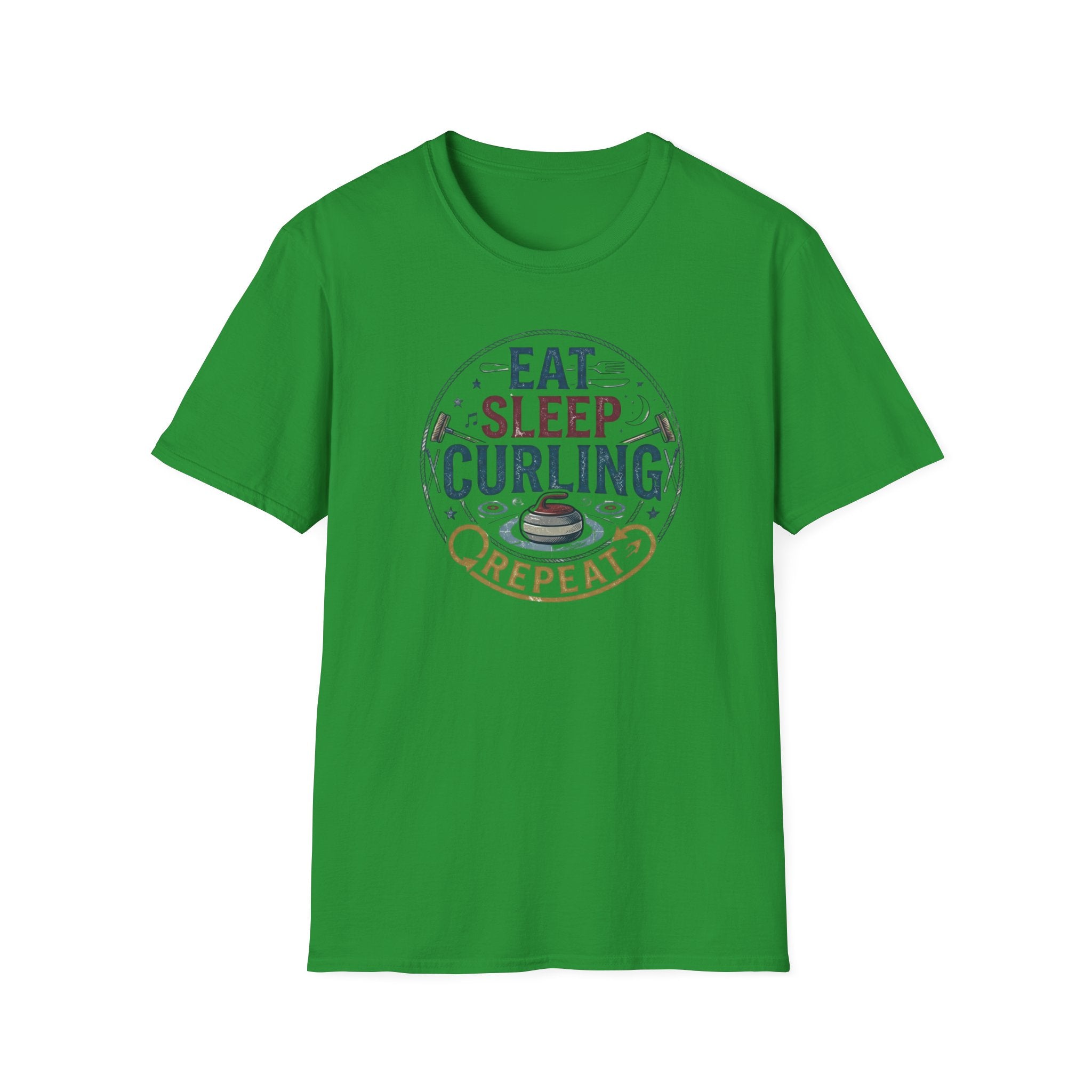 Eat Sleep Curling T-Shirt — Funny Curling Shirt for Players & Fans