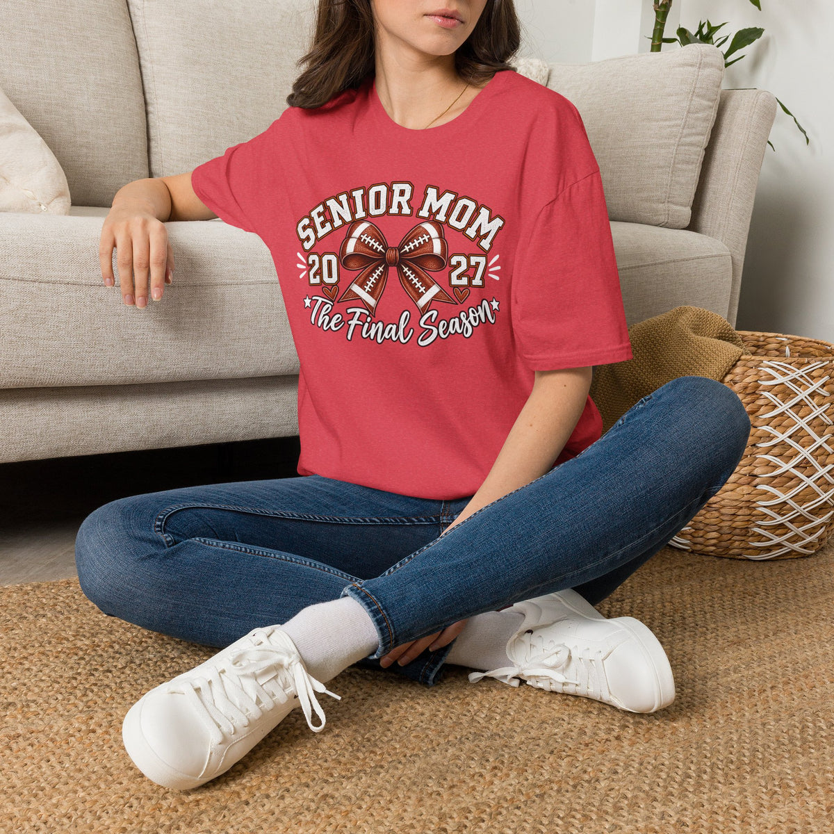 Senior Mom 2027 Football Tee – The Final Season
