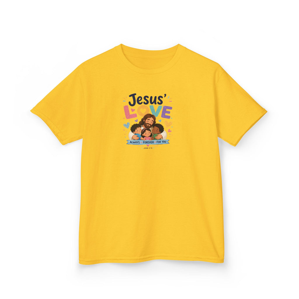 Kids Tee - "Jesus' Love" Colorful Faith Graphic