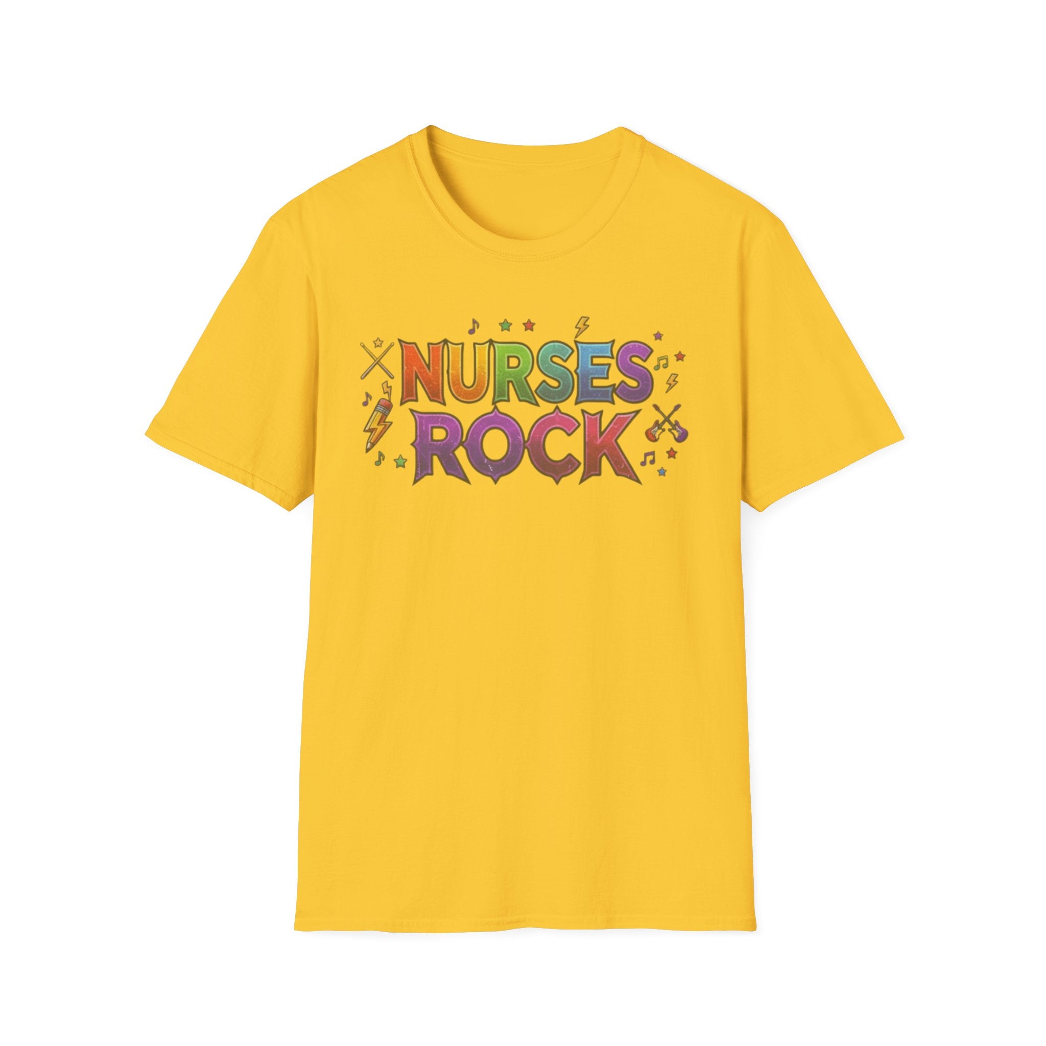Nurses Rock T-Shirt — Colorful Retro Graphic Tee for Nurses